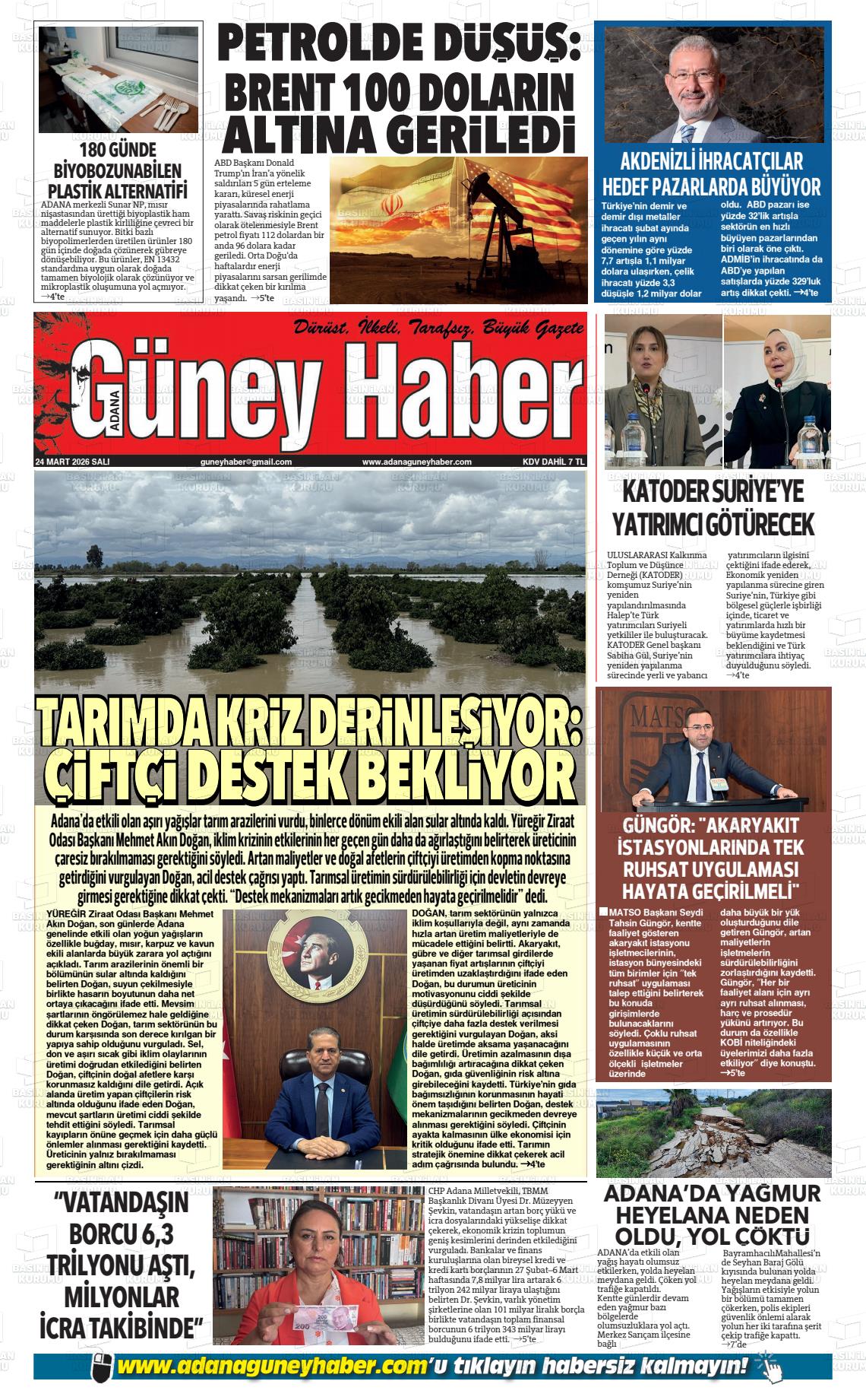 Adana Guneyhaber 24.03.2026