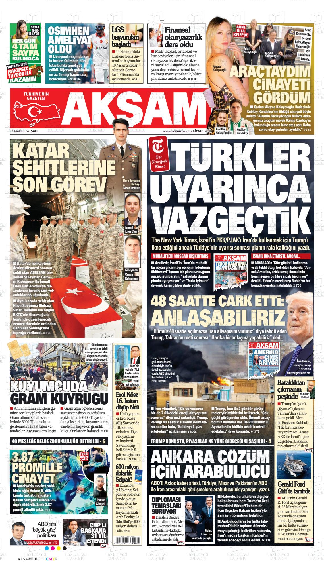 Akşam Gazetesi 24.03.2026