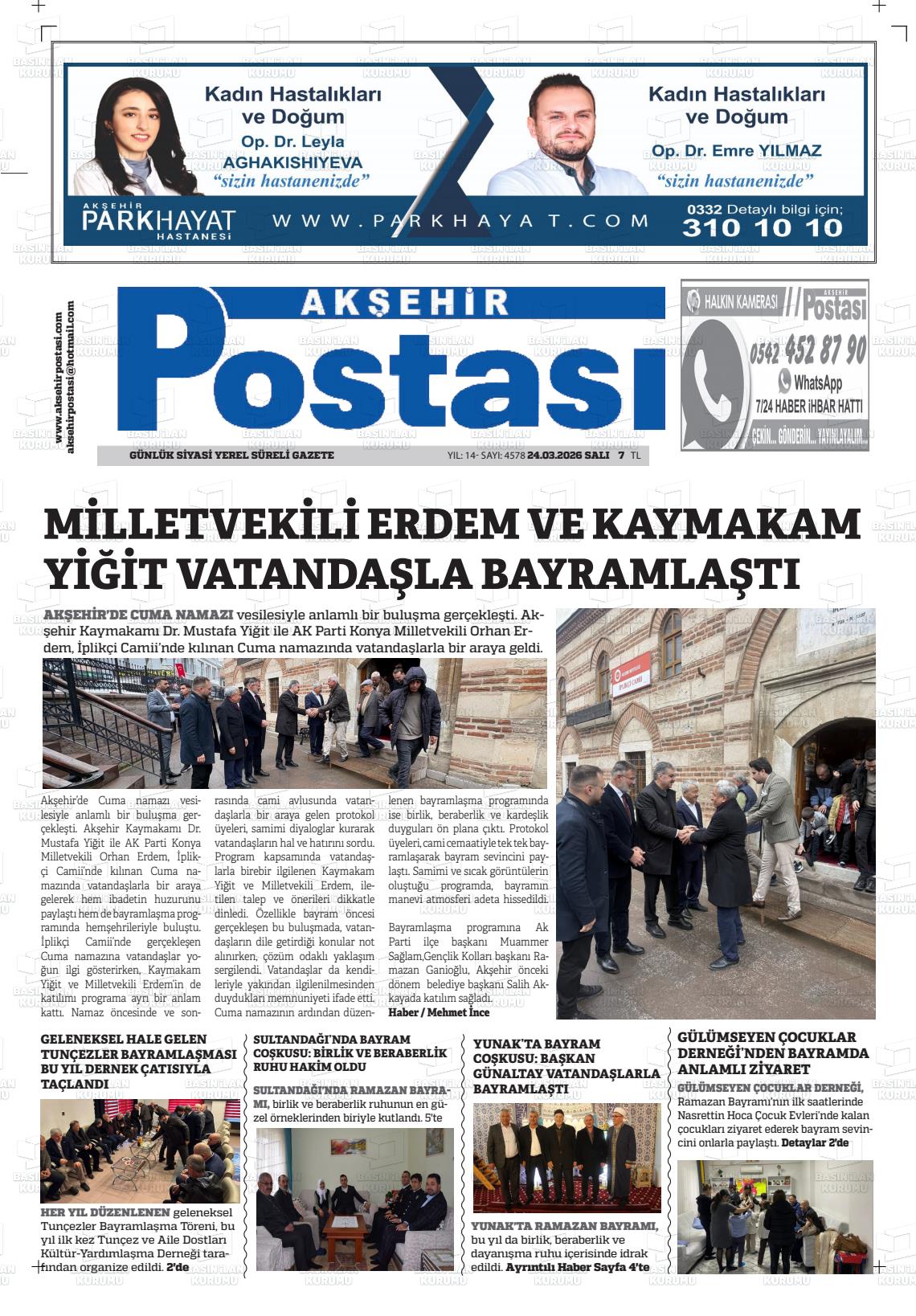 Konya Aksehirpostasi 24.03.2026