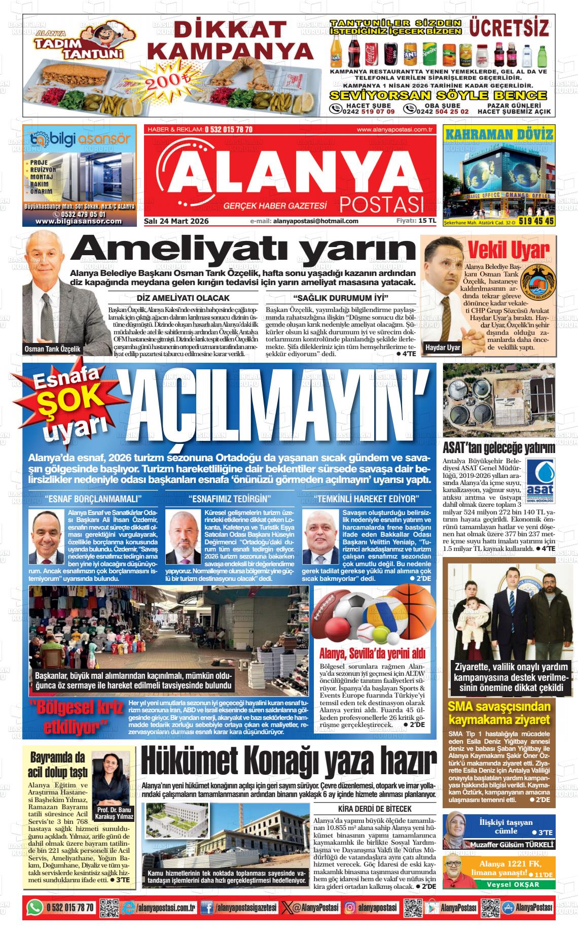 Antalya Alanyapostasi 24.03.2026