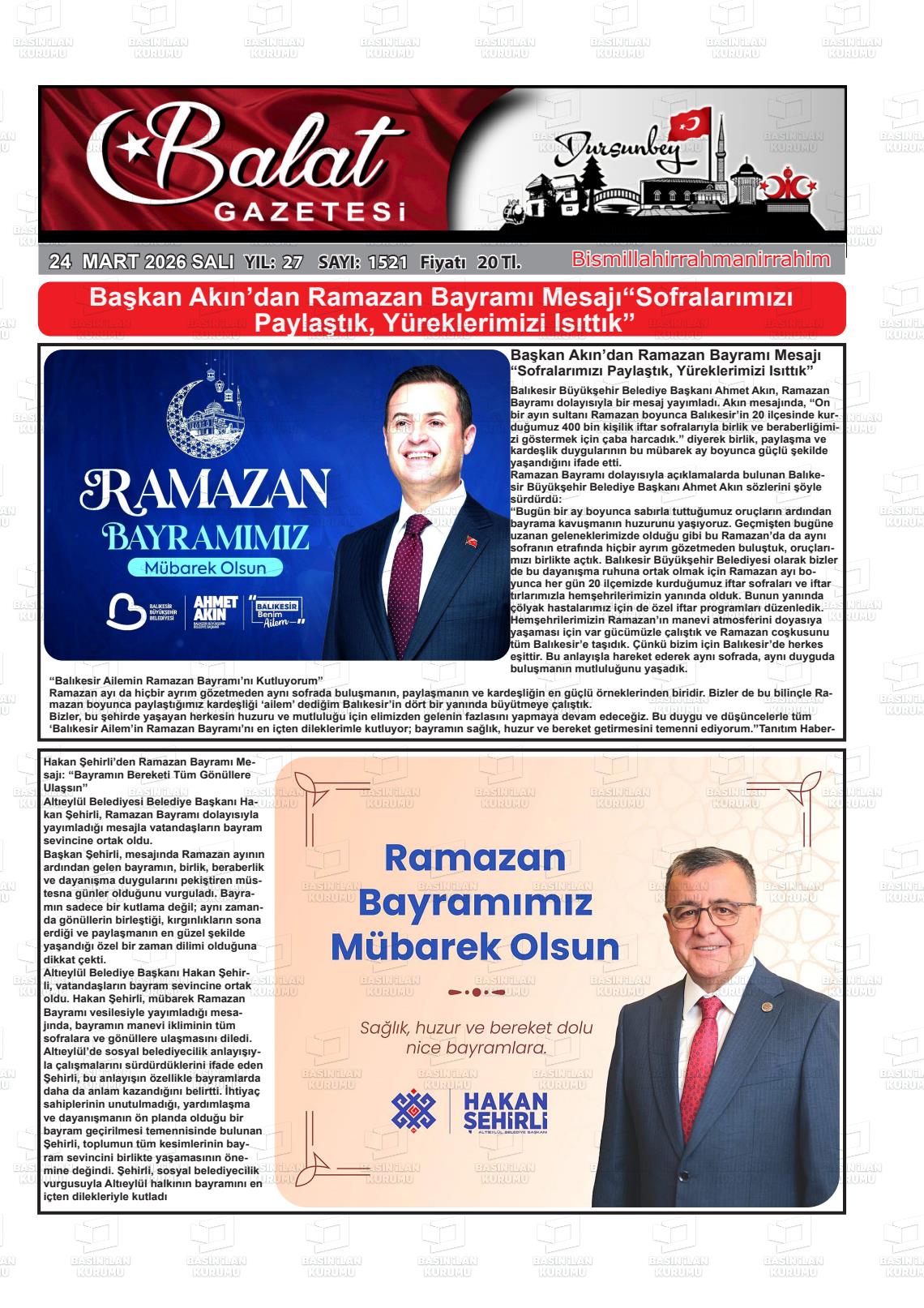 Balikesir Balat 24.03.2026