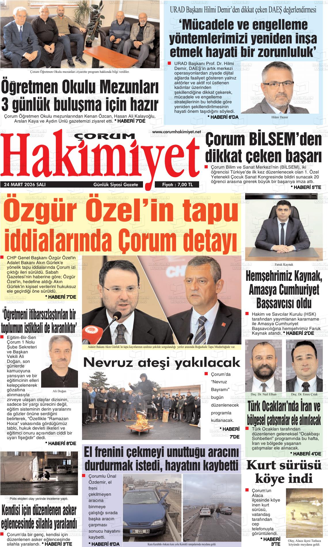 Corum Hakimiyet 24.03.2026