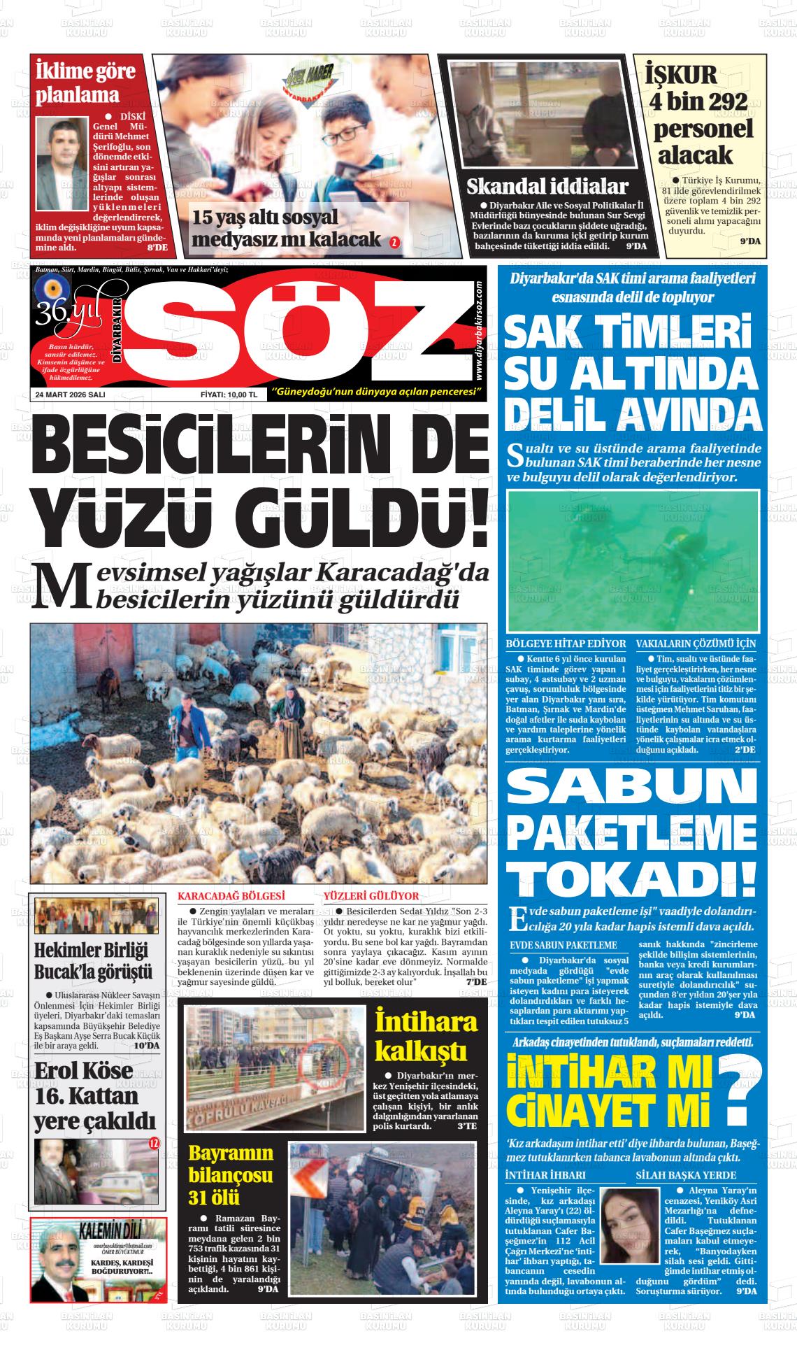 Diyarbakir Soz 24.03.2026