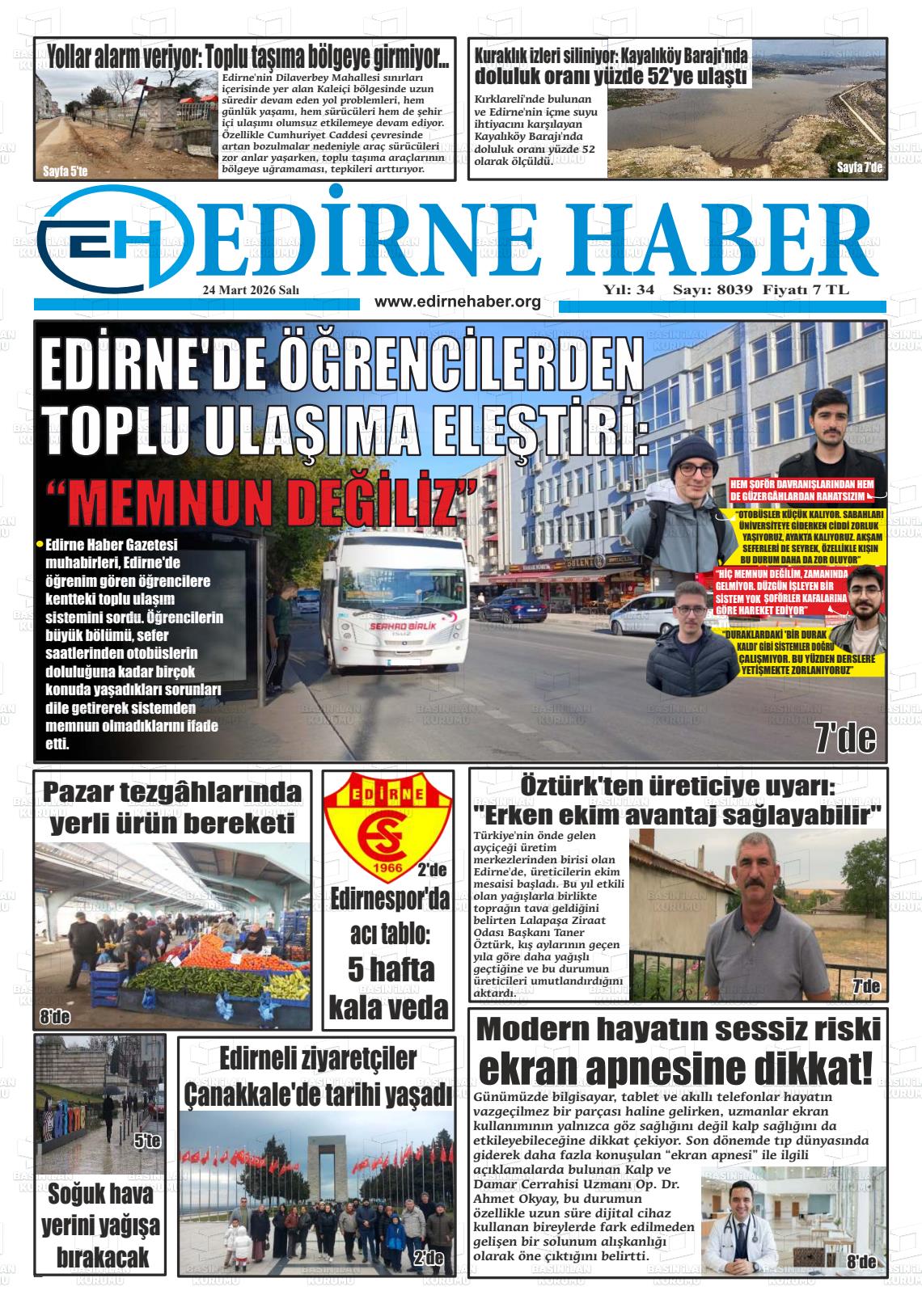 Edirne Haber 24.03.2026