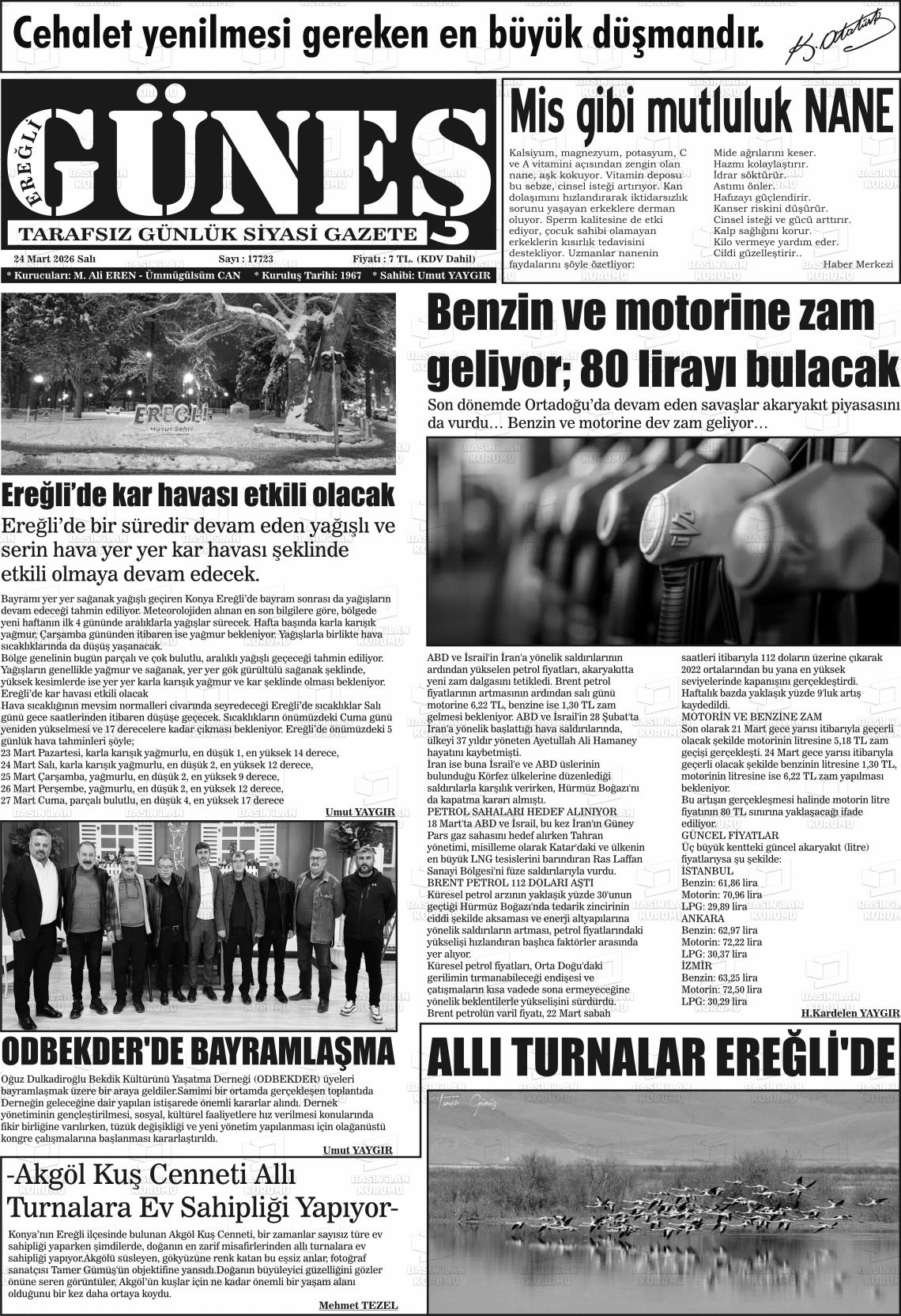 Konya Eregligunes 24.03.2026