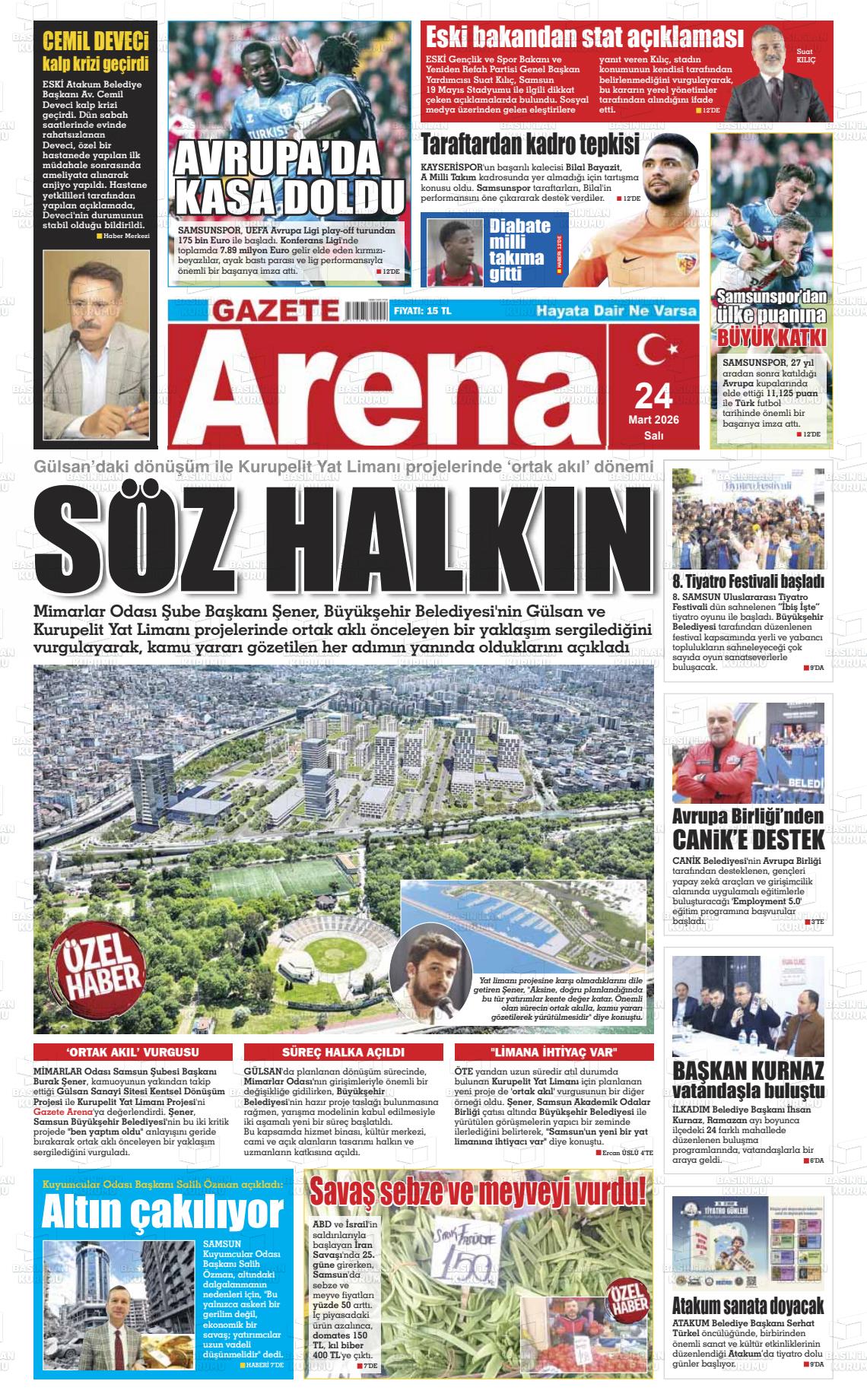 Samsun Gazetearena 24.03.2026