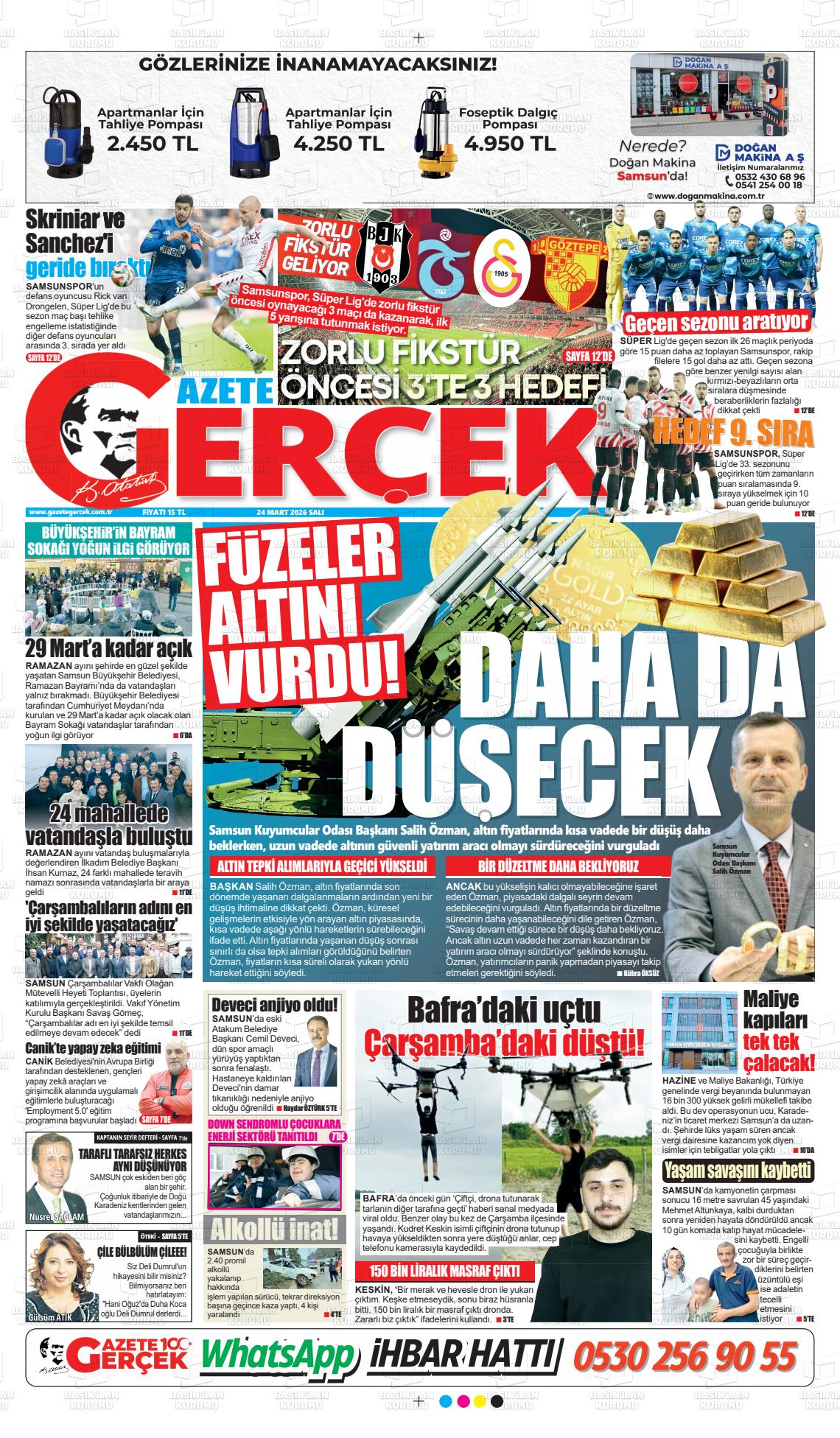 Samsun Gazetegercek 24.03.2026