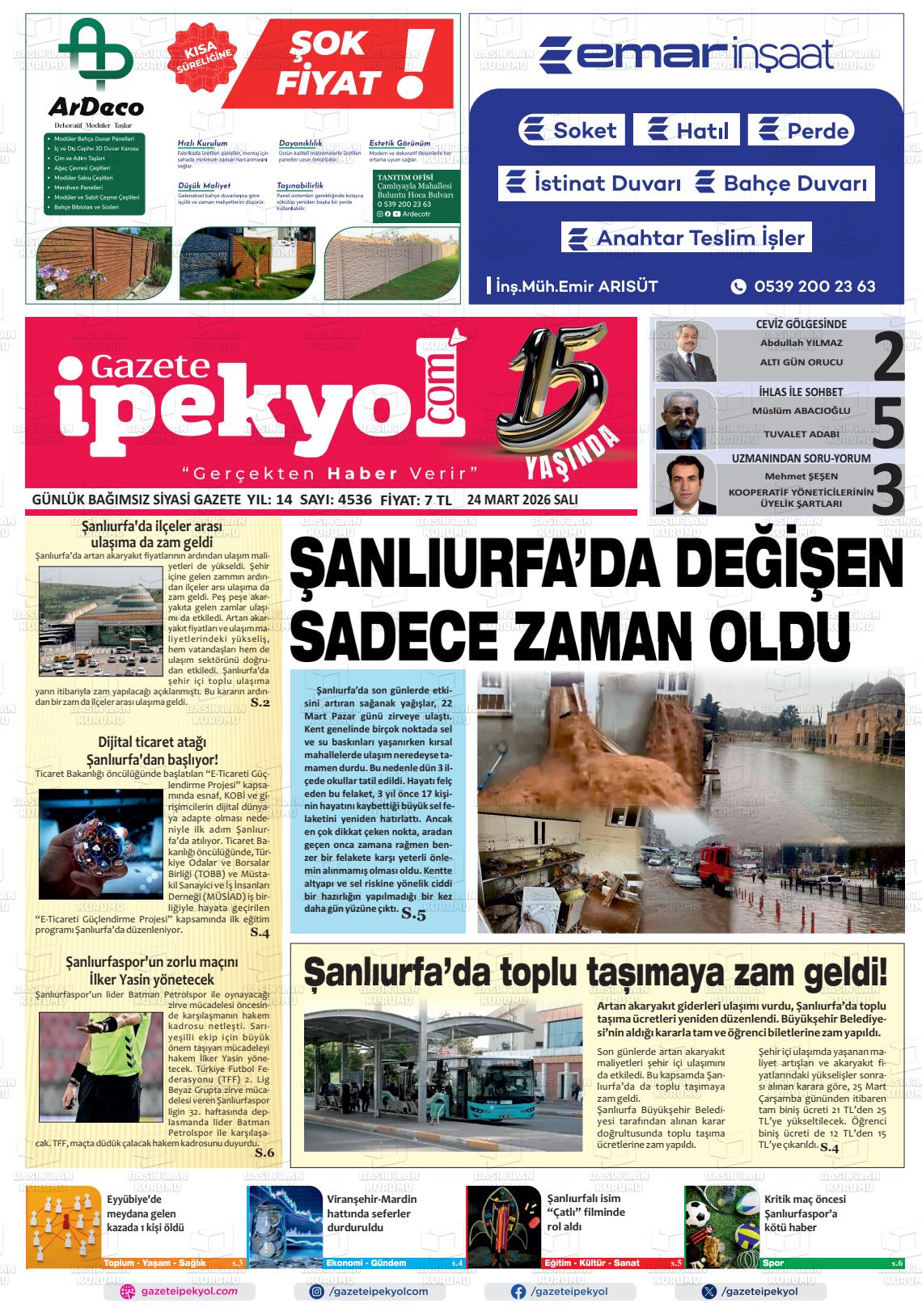 Sanliurfa Gazeteipekyol 24.03.2026
