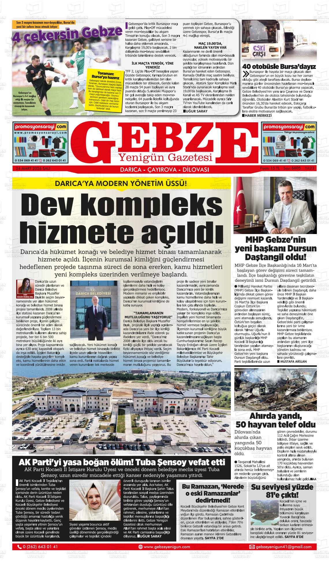 Kocaeli Gebzeyenigun 24.03.2026