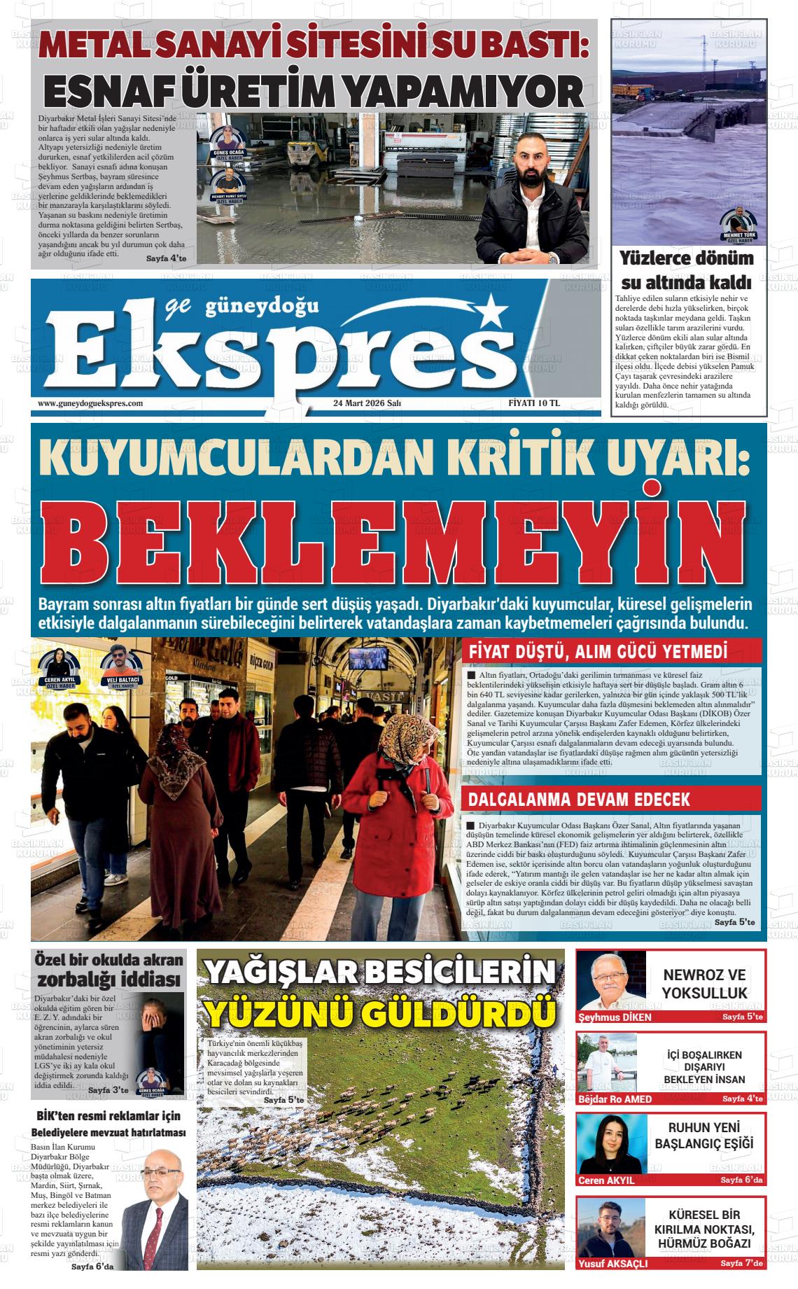 Diyarbakir Geguneydoguekspres 24.03.2026