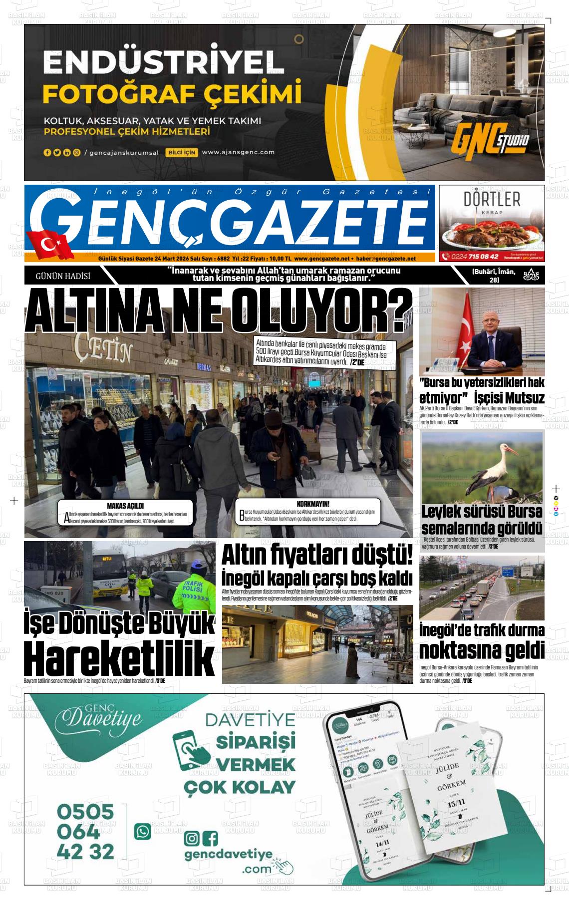 Bursa Gencgazete 24.03.2026