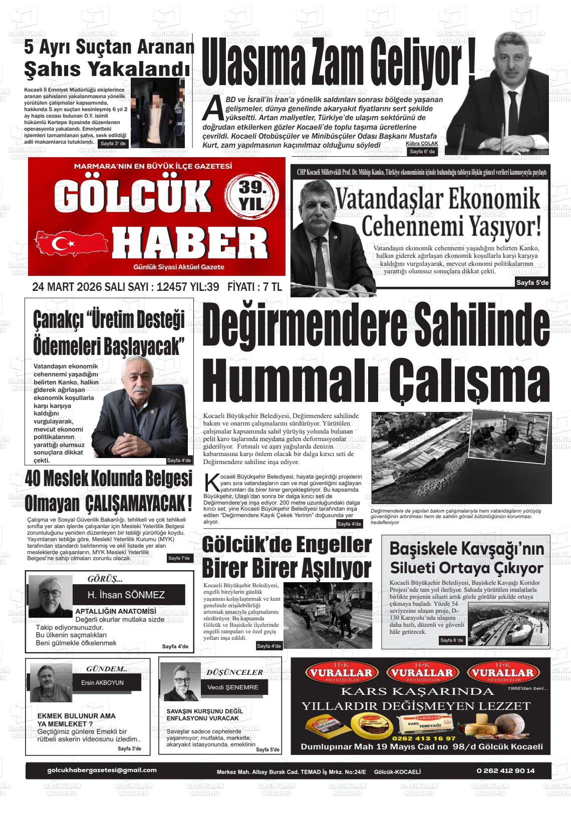 Kocaeli Golcukhaber 24.03.2026