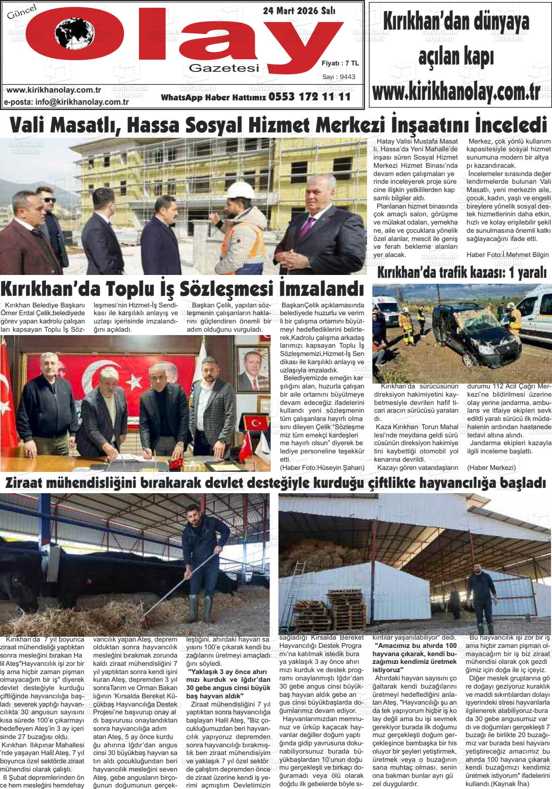 Hatay Guncelolay 24.03.2026