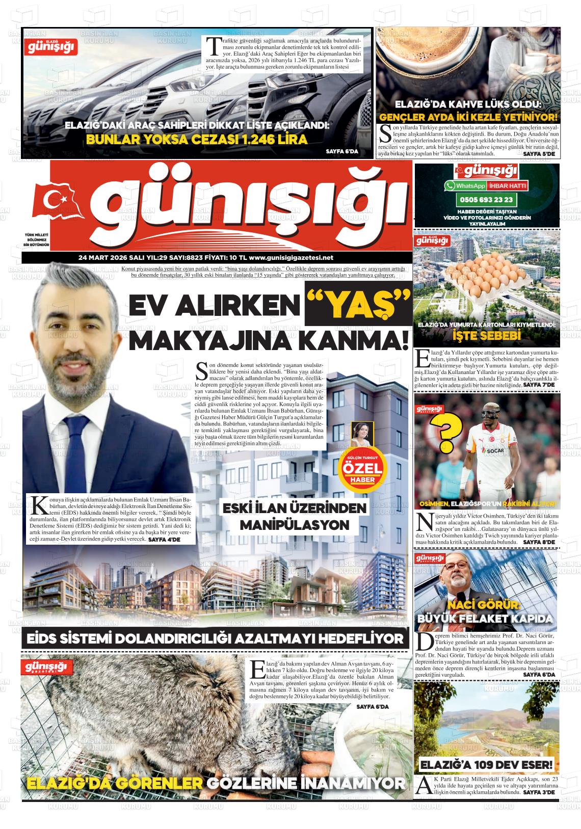 Elazig Gunisigi 24.03.2026