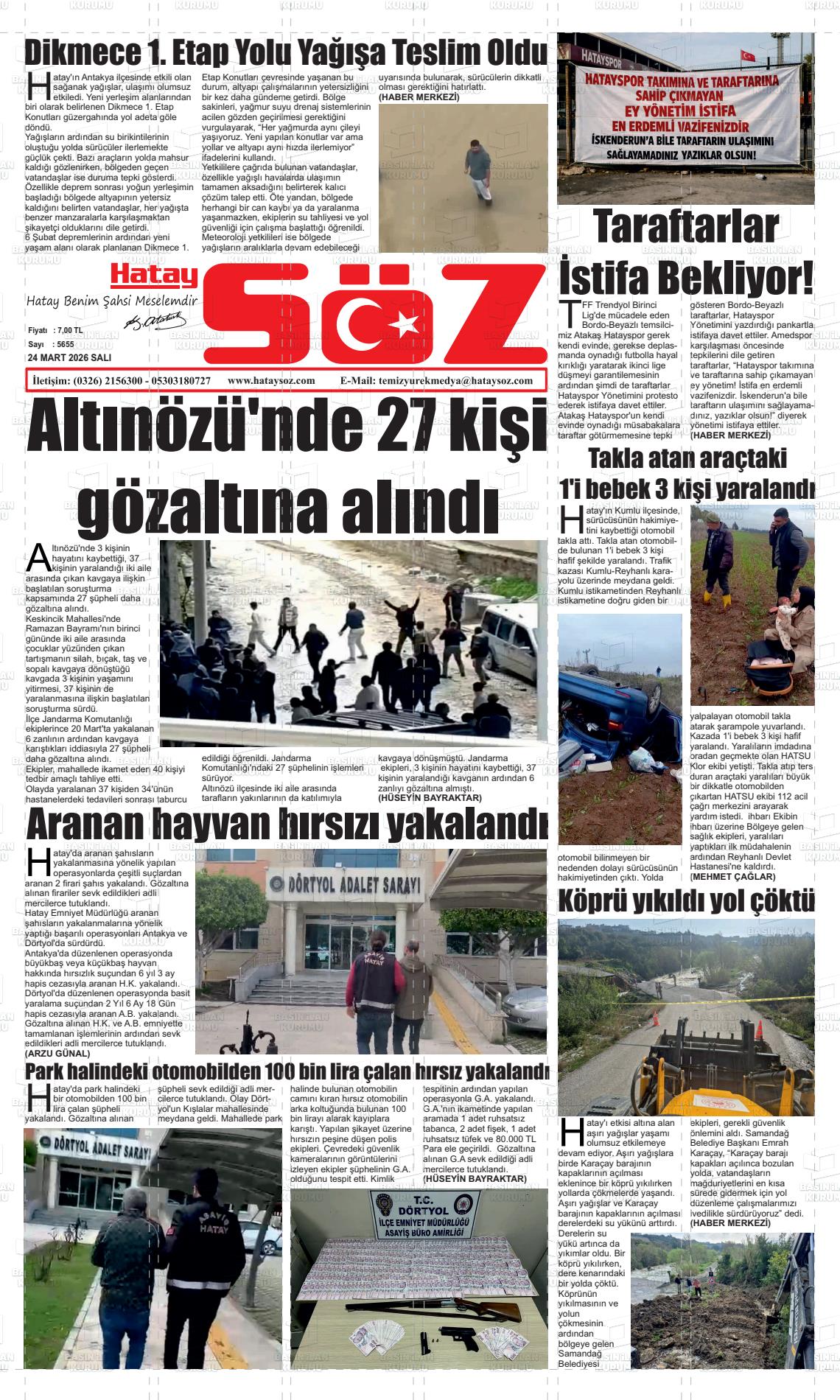 Hatay Soz 24.03.2026