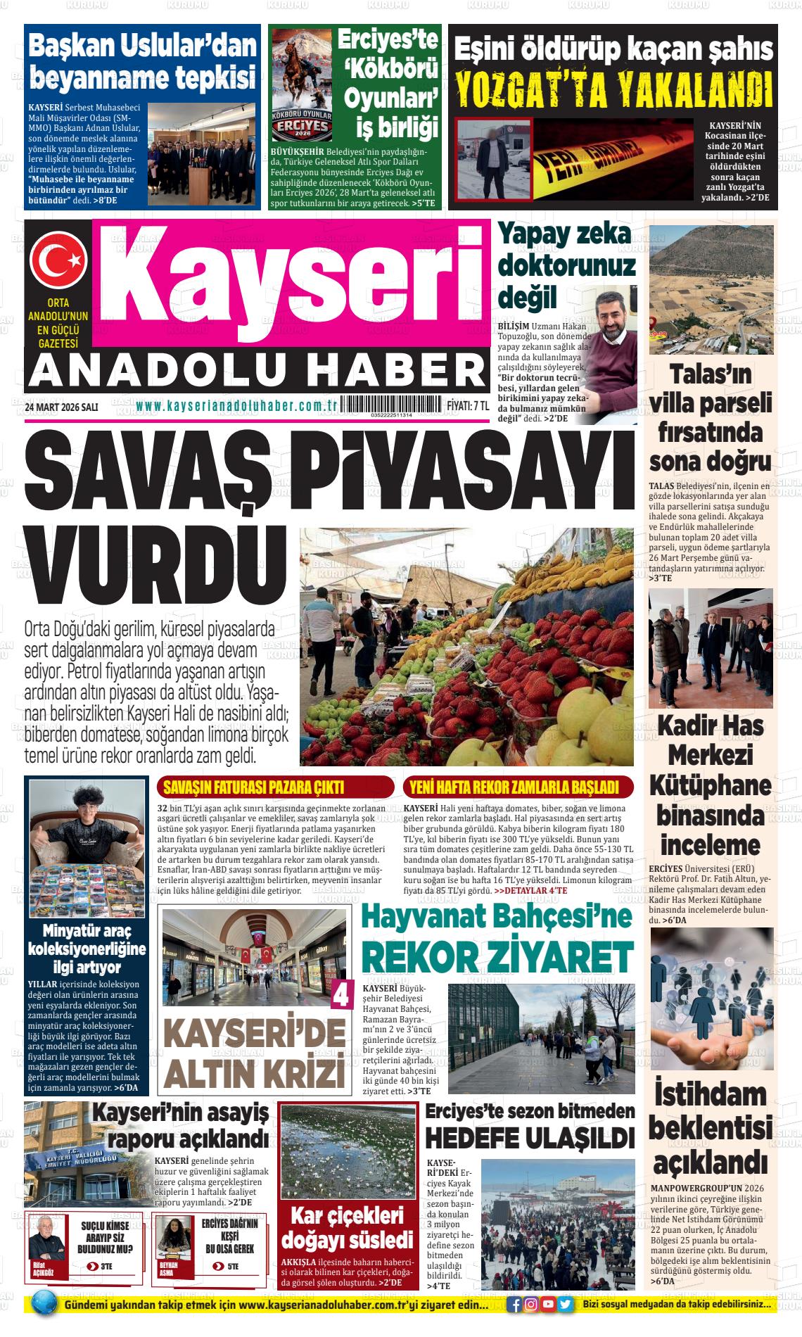 Kayseri Anadoluhaber 24.03.2026