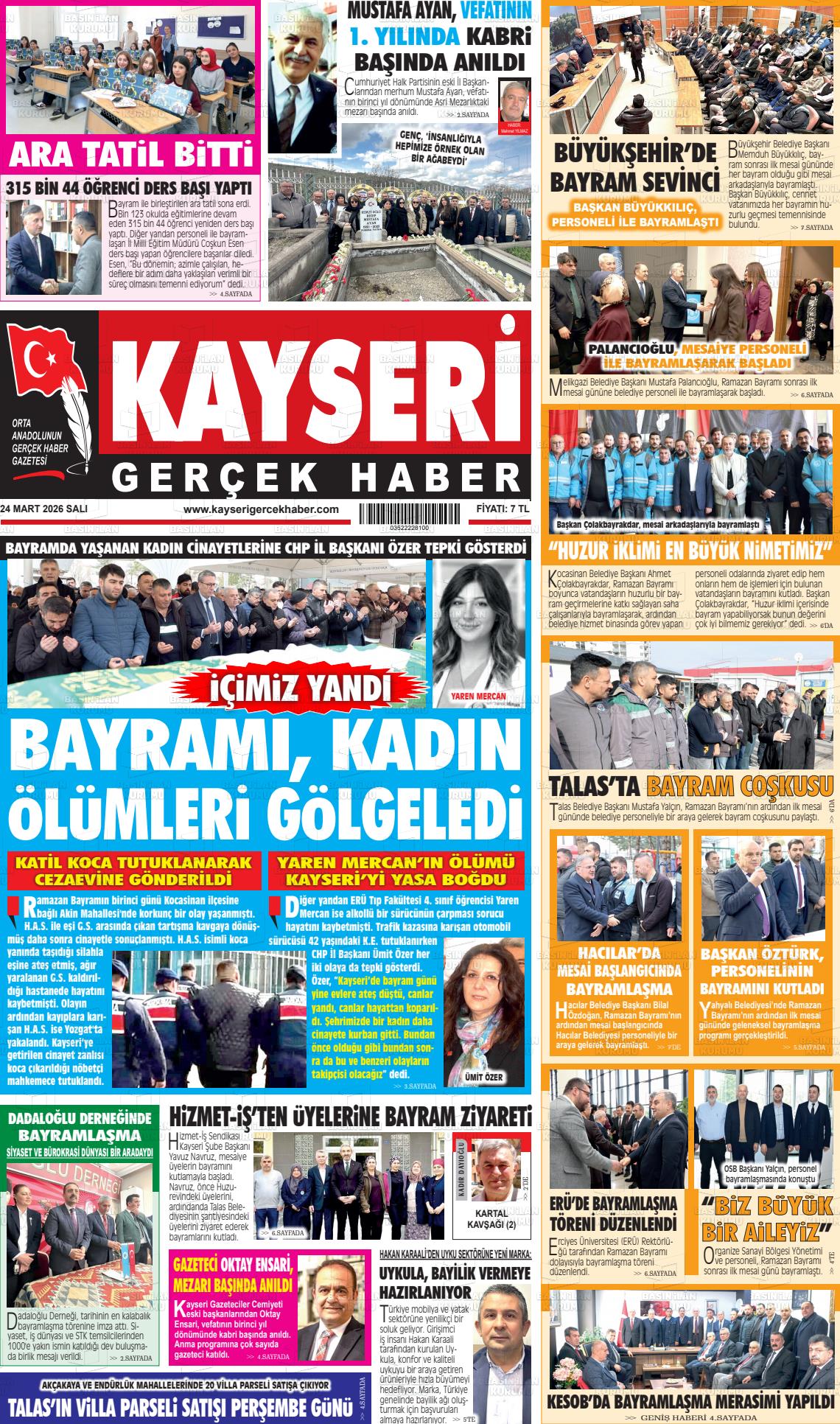 Kayseri Starhaber 24.03.2026
