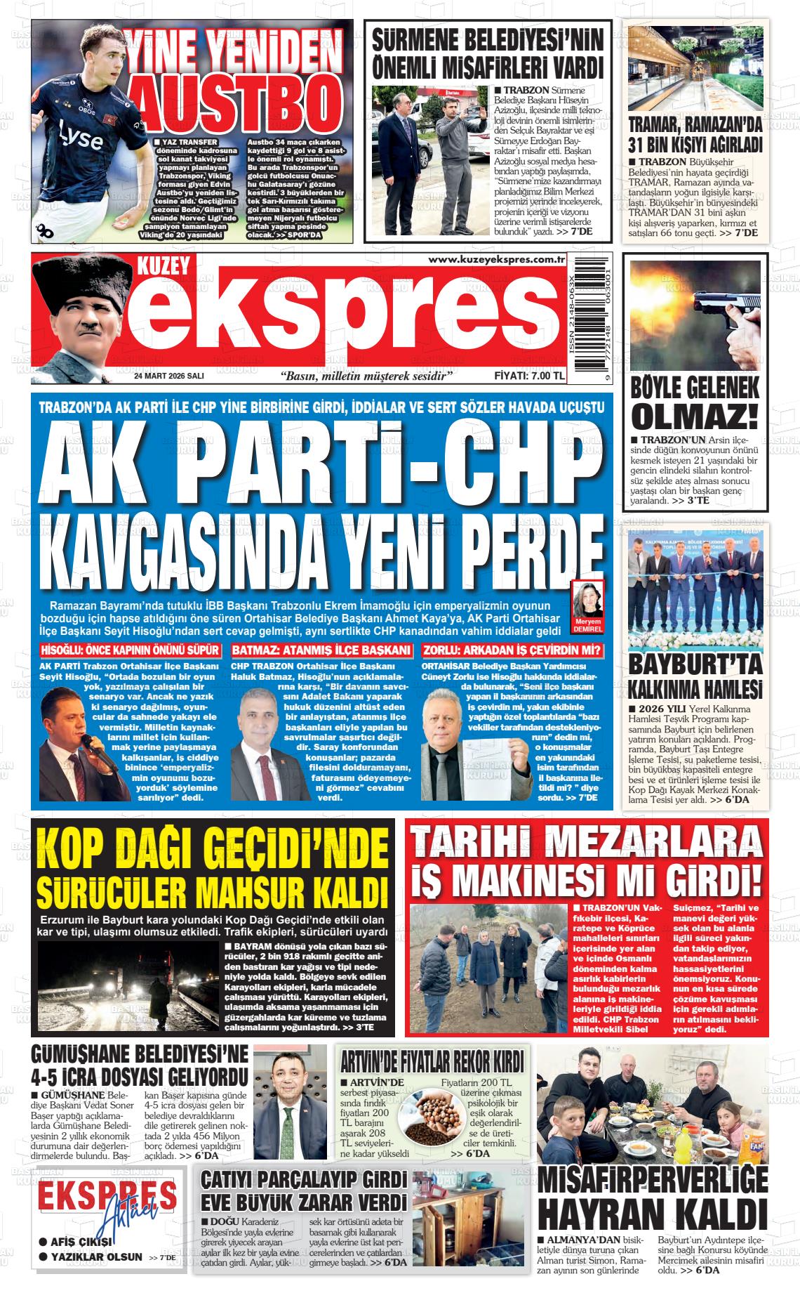 Trabzon Kuzeyekspres 24.03.2026