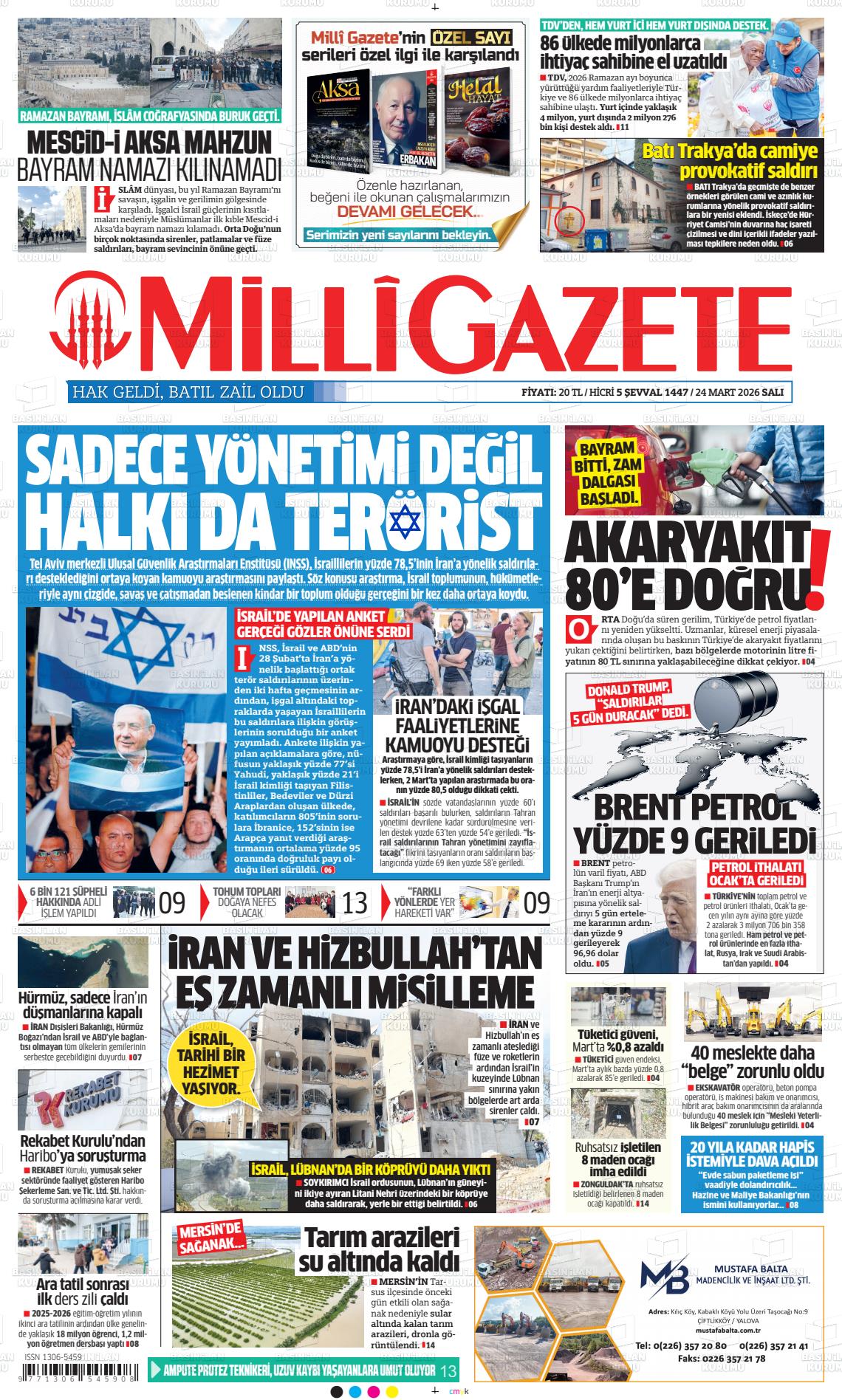Milli Gazete Gazetesi 24.03.2026