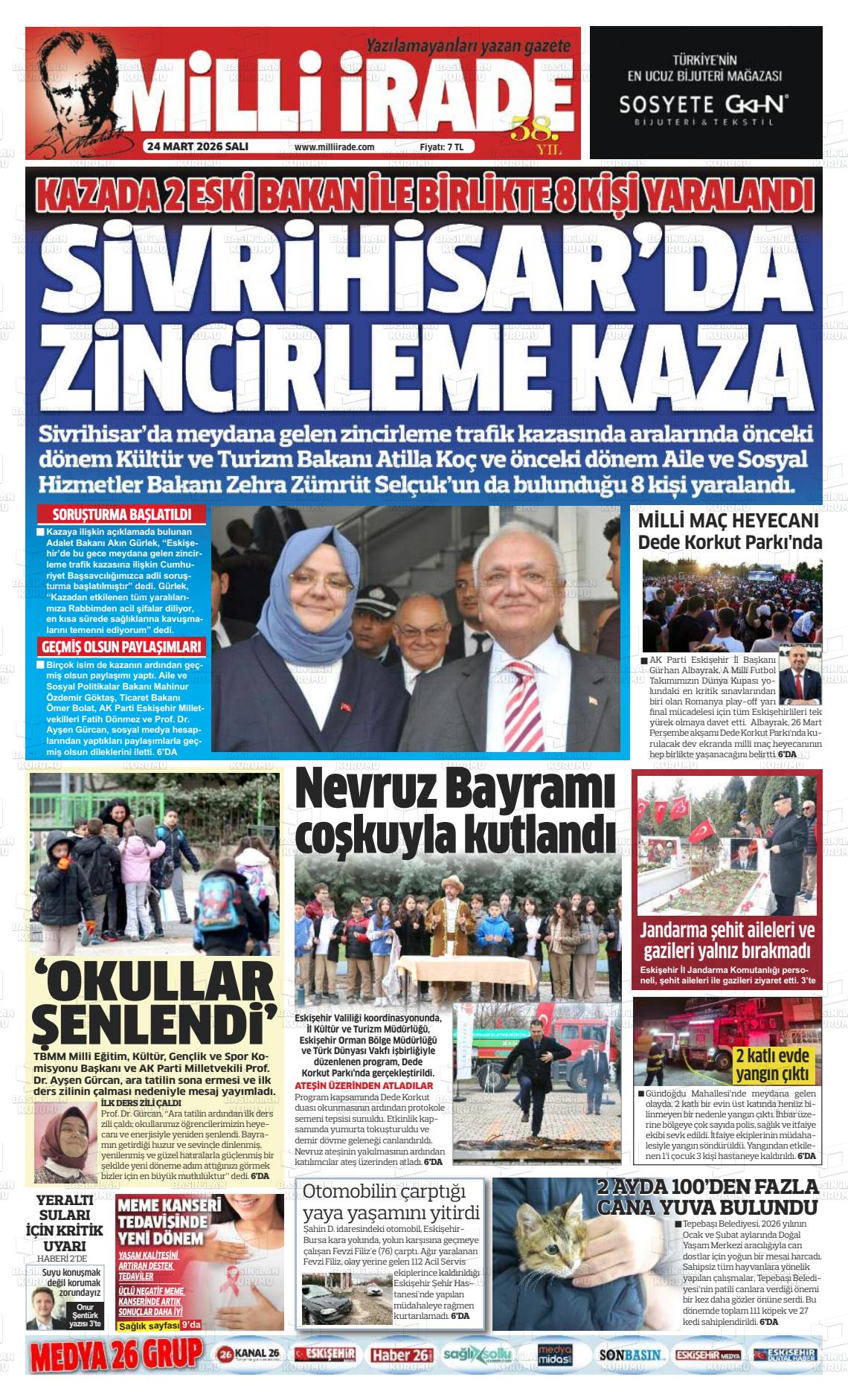 Konya Milliirade 24.03.2026