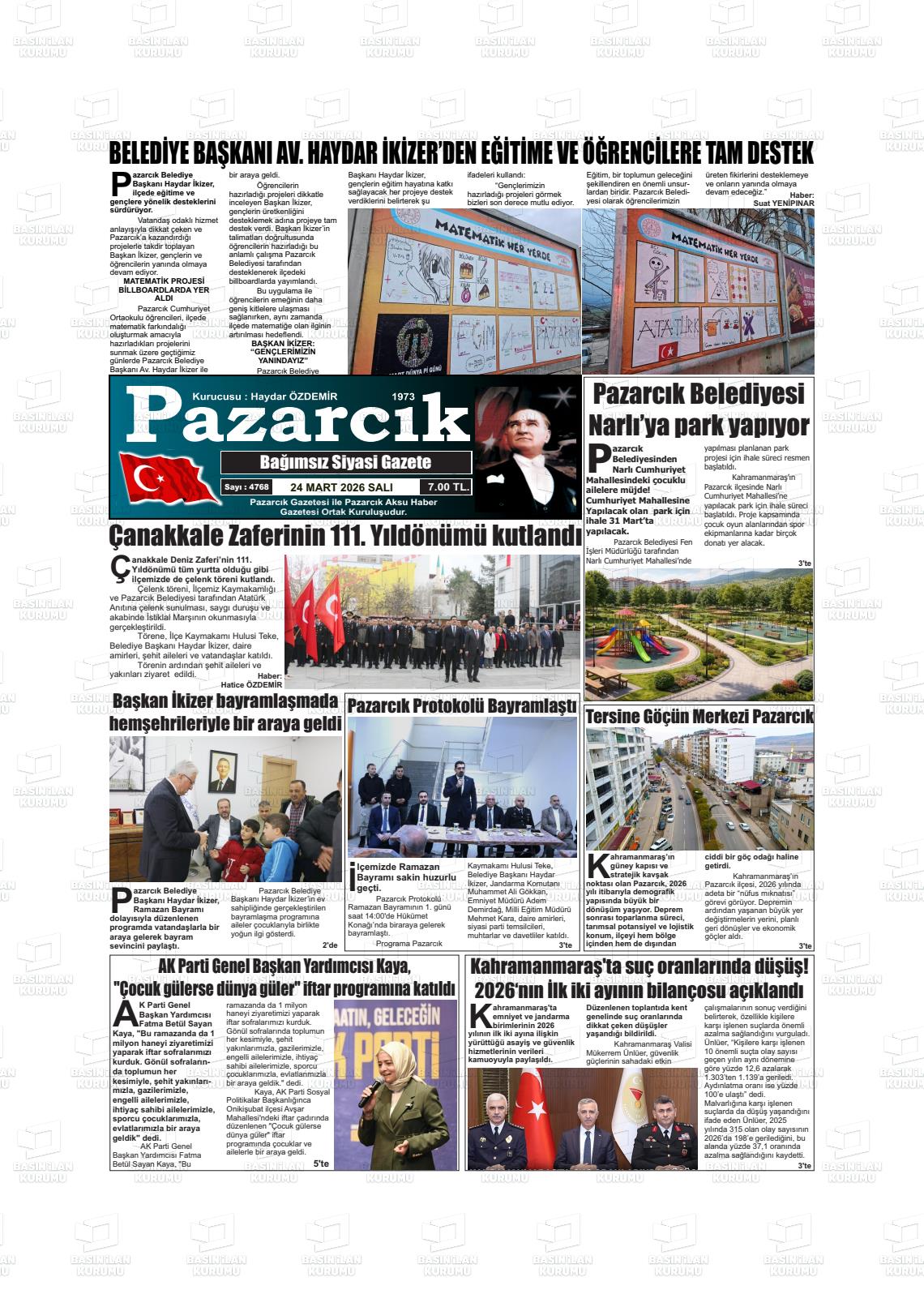 Kahramanmaras Pazarcik 24.03.2026