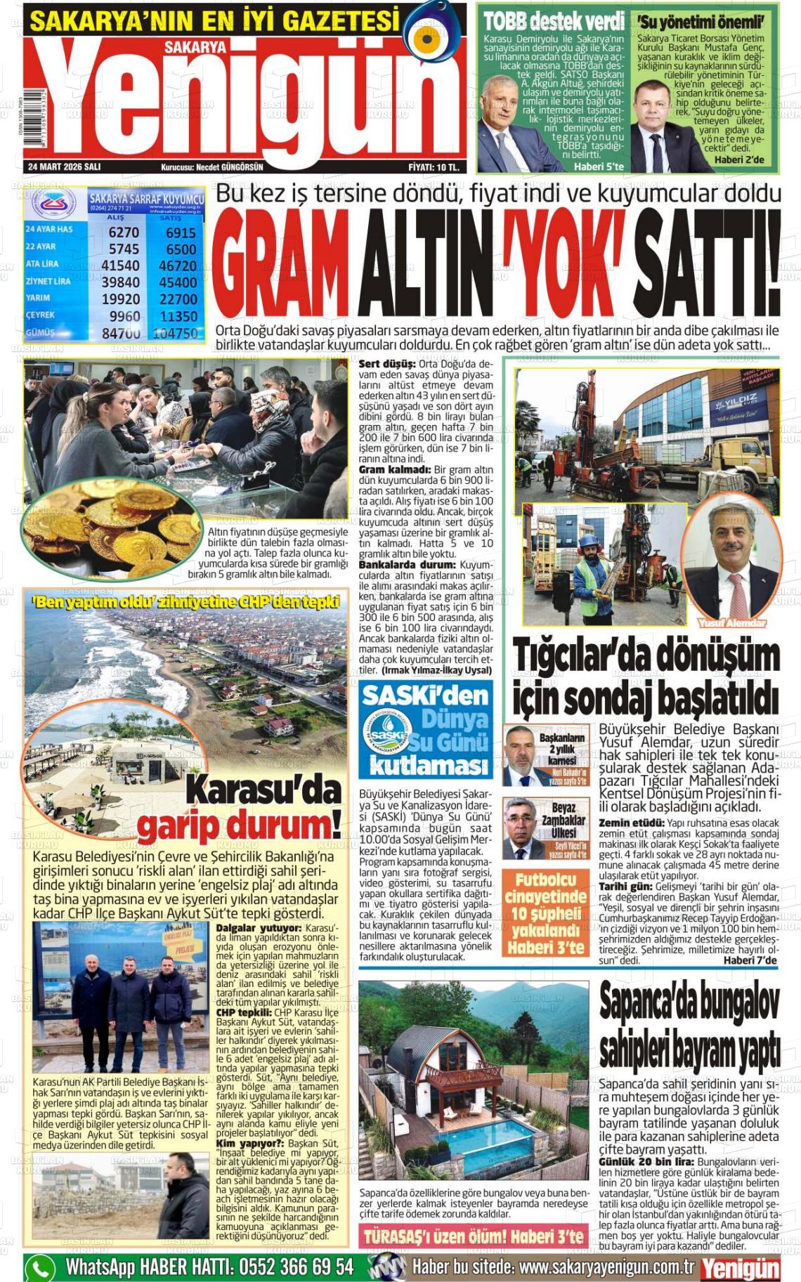 Sakarya Yenigun 24.03.2026