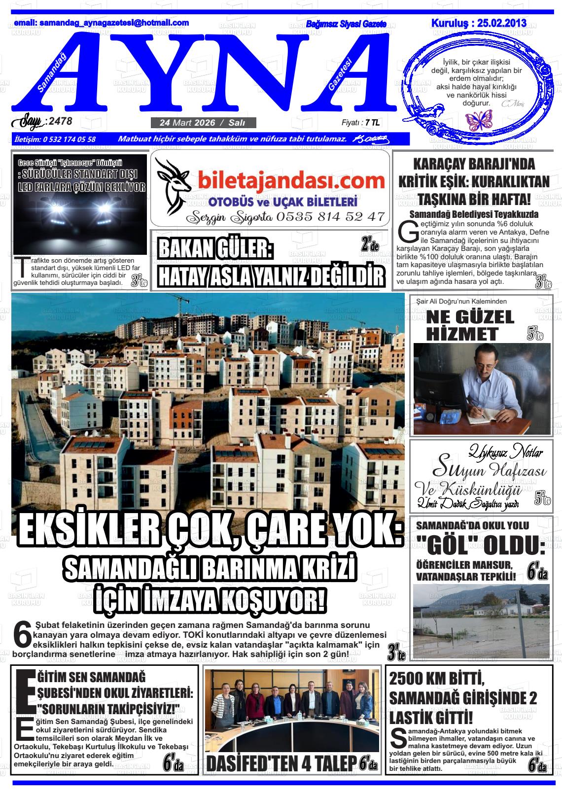 Hatay Samandagayna 24.03.2026