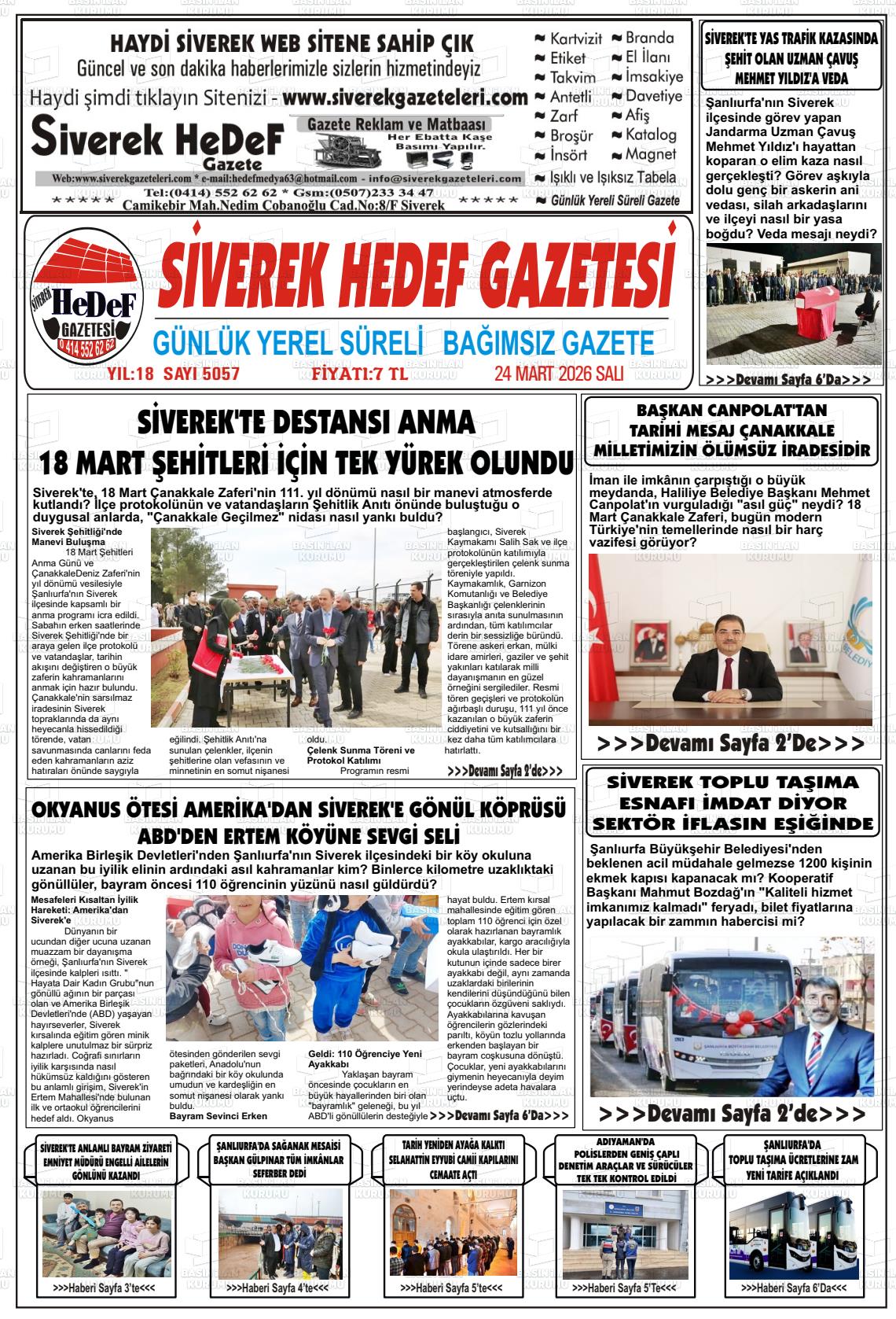 Sanliurfa Siverekhedef 24.03.2026