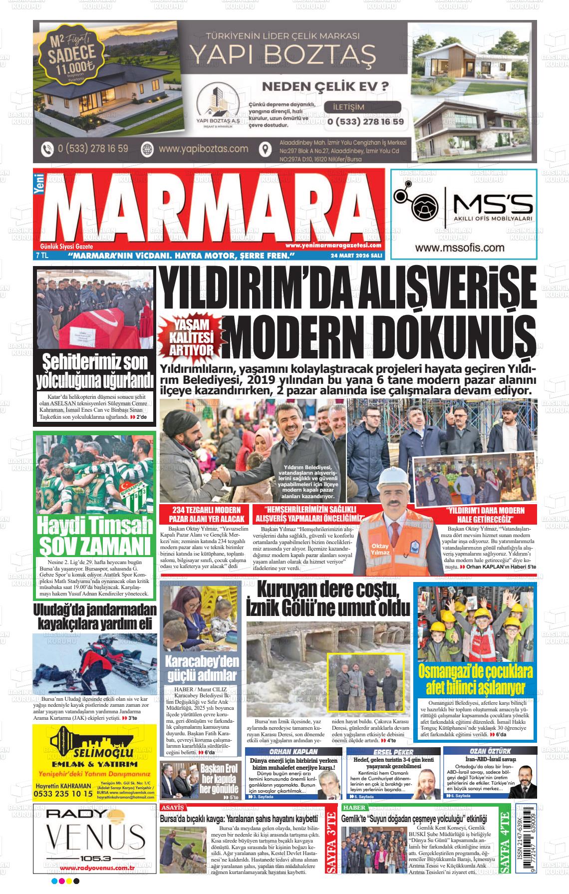 Bursa Yenimarmara 24.03.2026