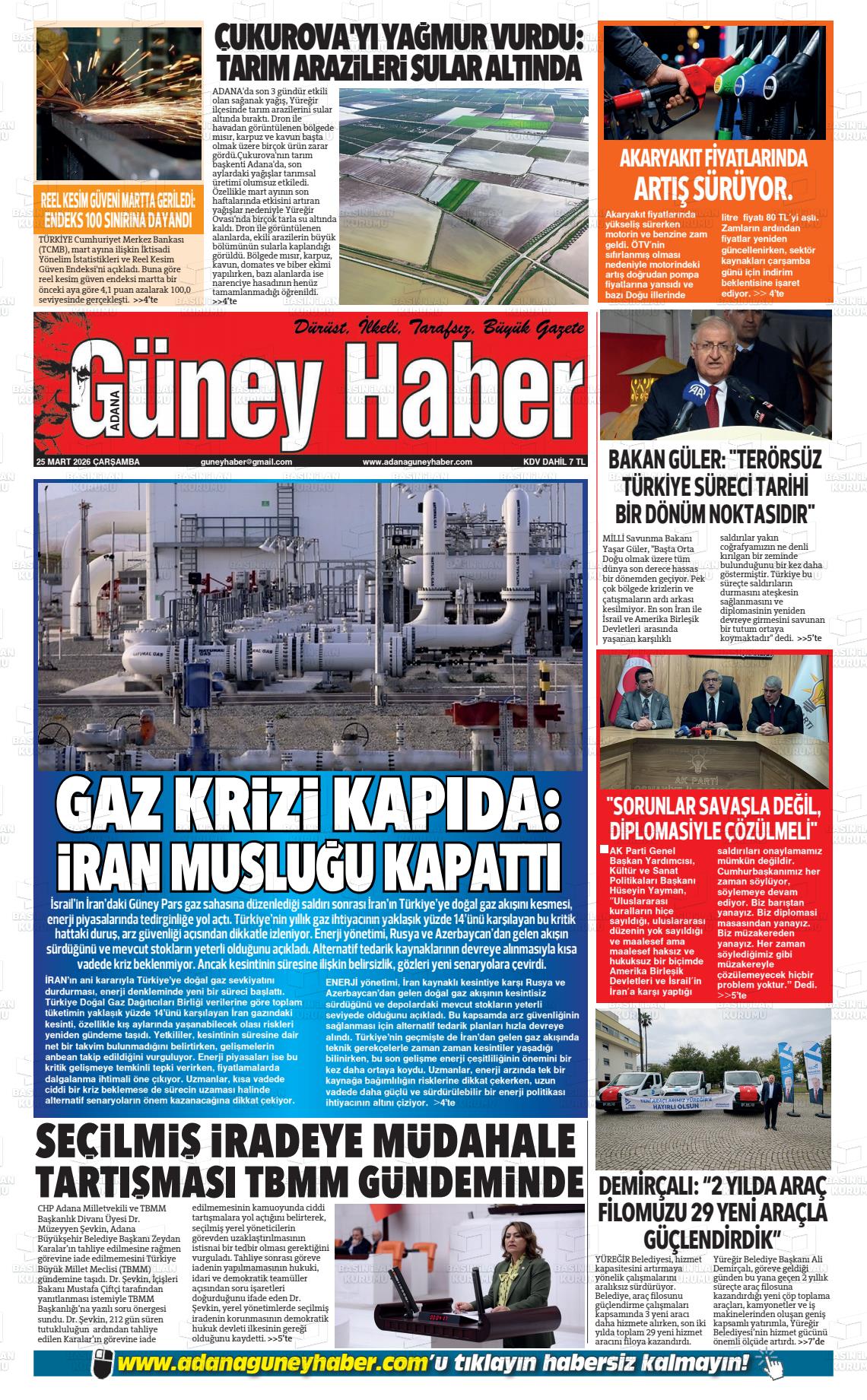 Adana Guneyhaber 25.03.2026