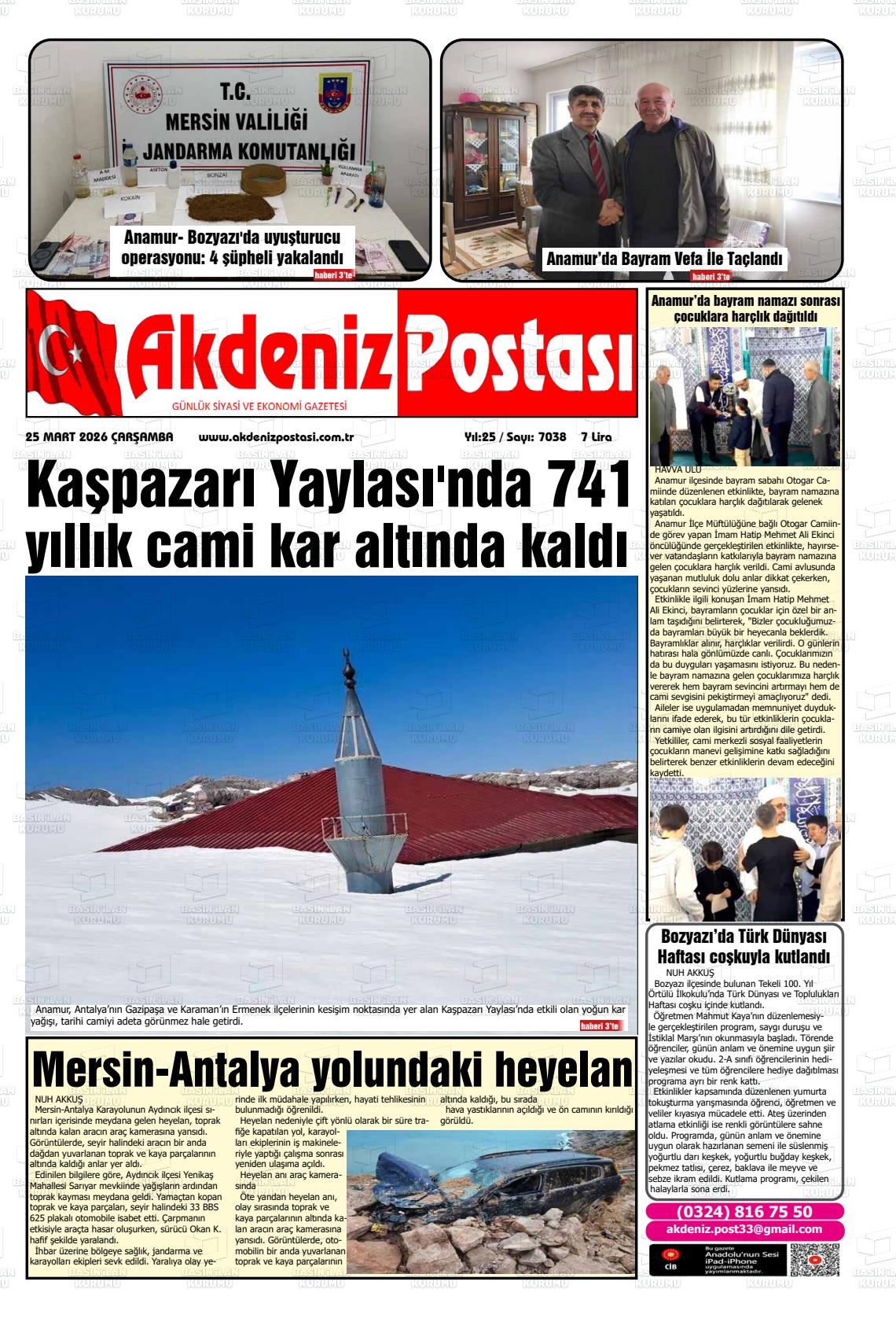 Mersin Akdenizpostasi 25.03.2026
