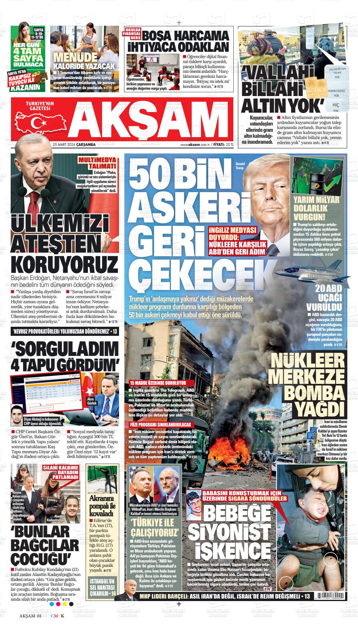 Akşam Gazetesi 25.03.2026