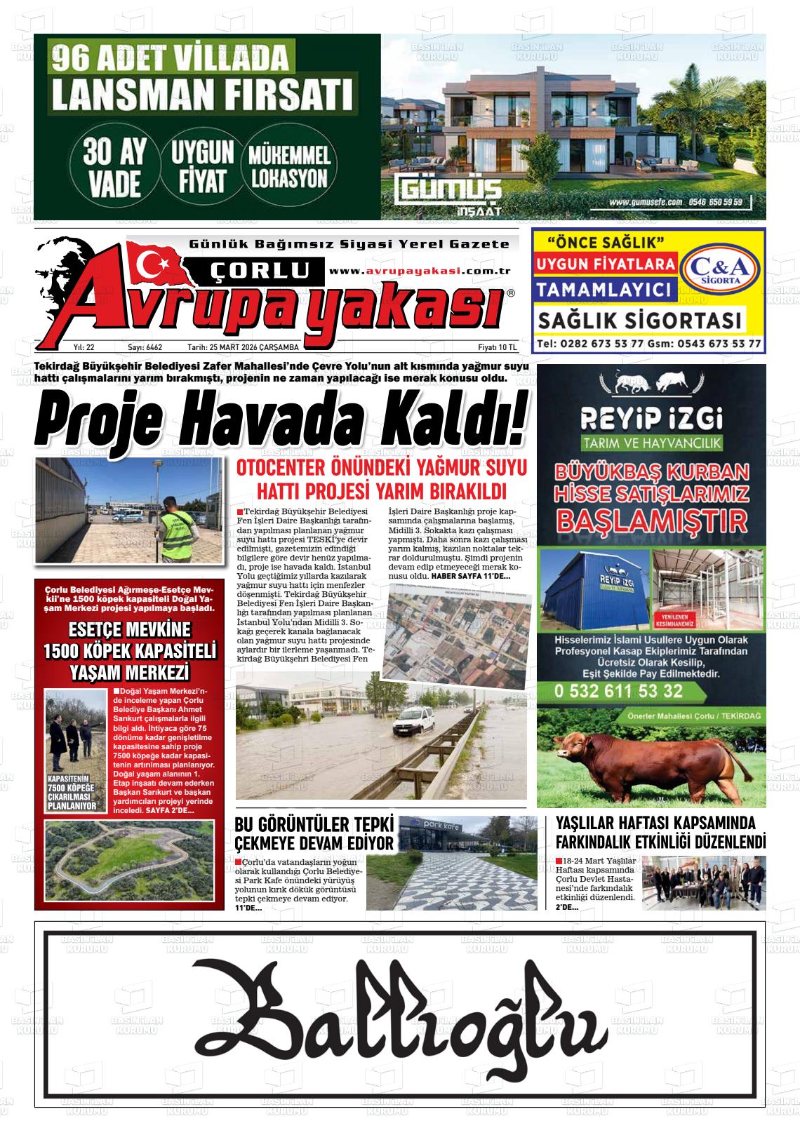 Tekirdag Avrupayakasi 25.03.2026