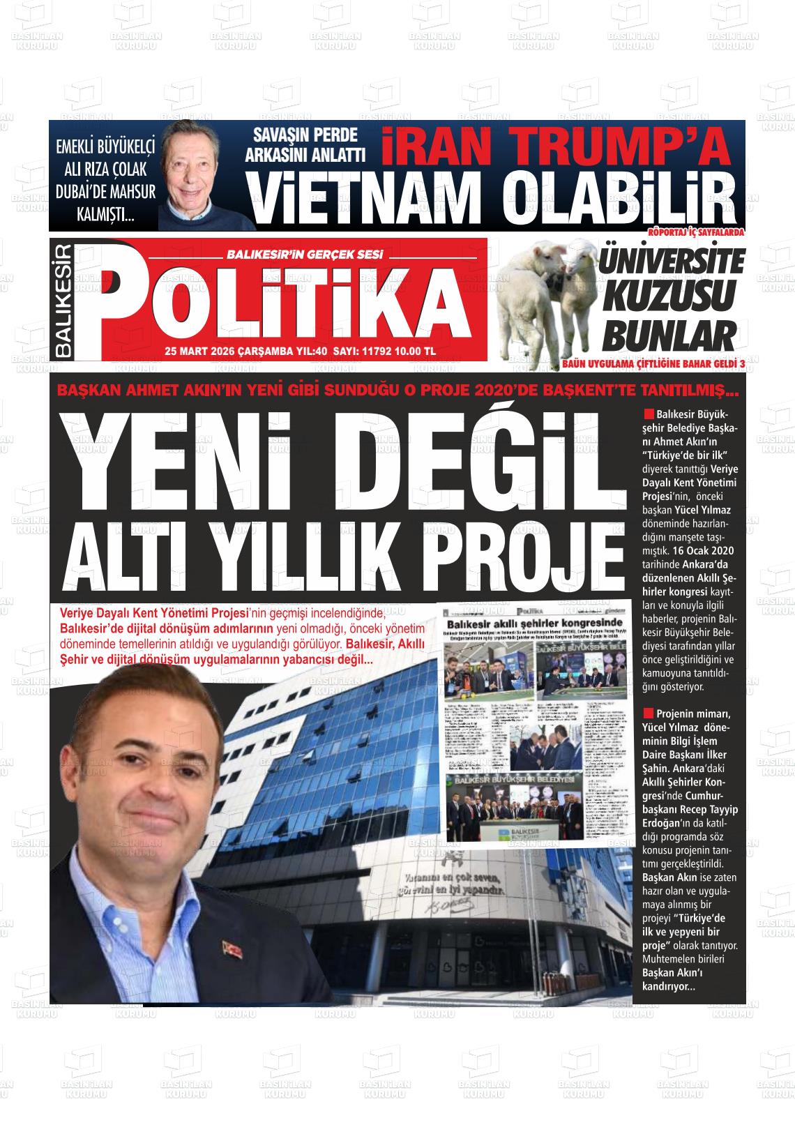 Balikesir Politika 25.03.2026
