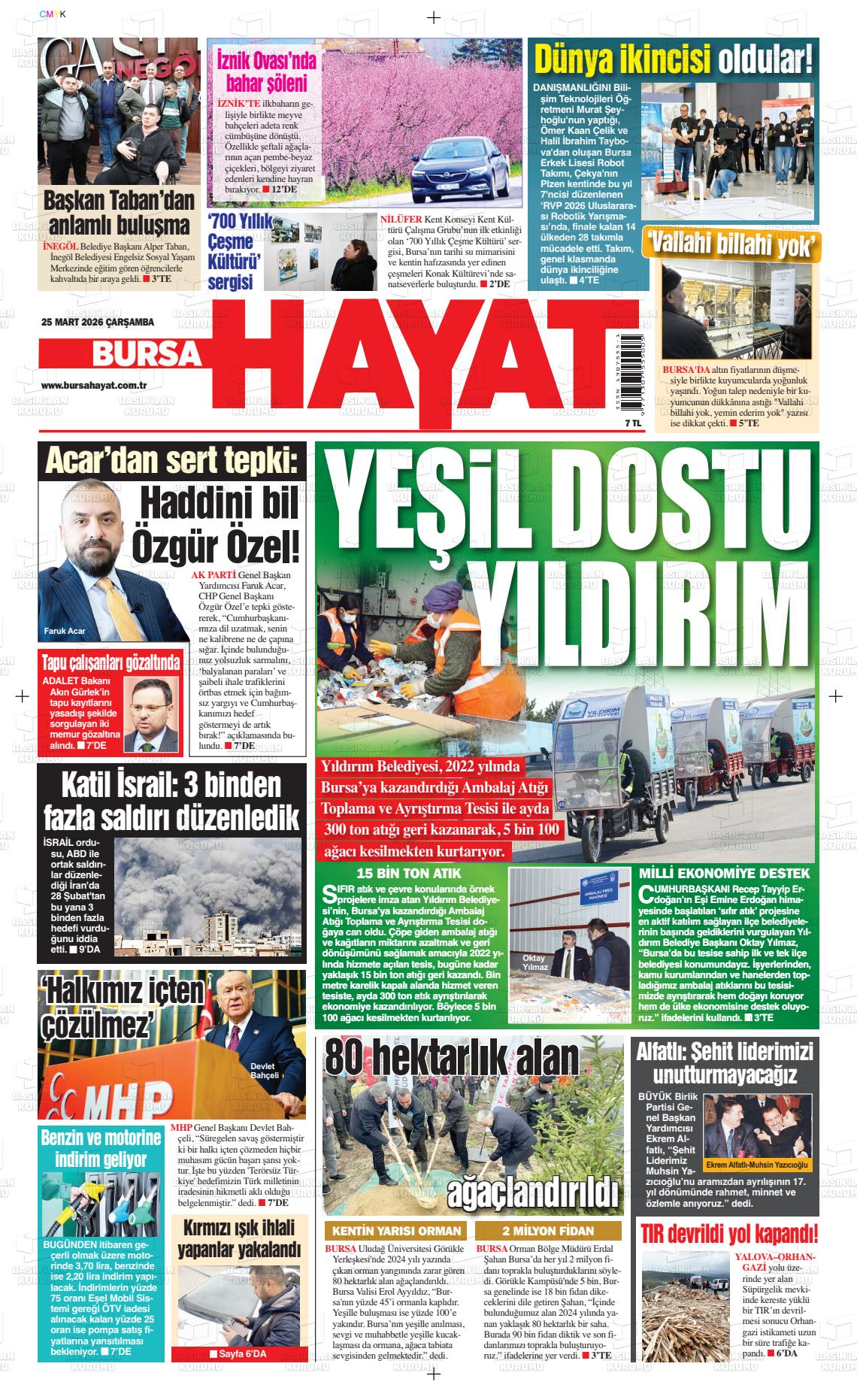 Bursa Hayat 25.03.2026