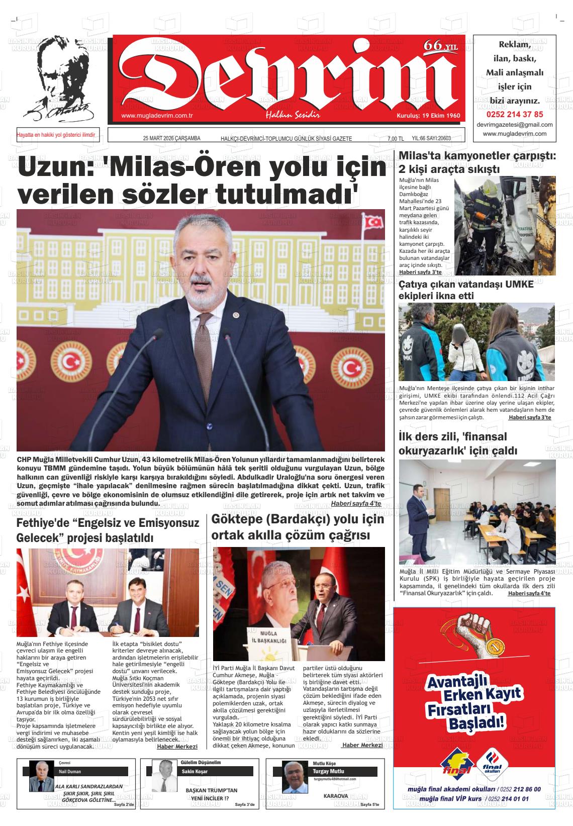 Tekirdag Devrim 25.03.2026