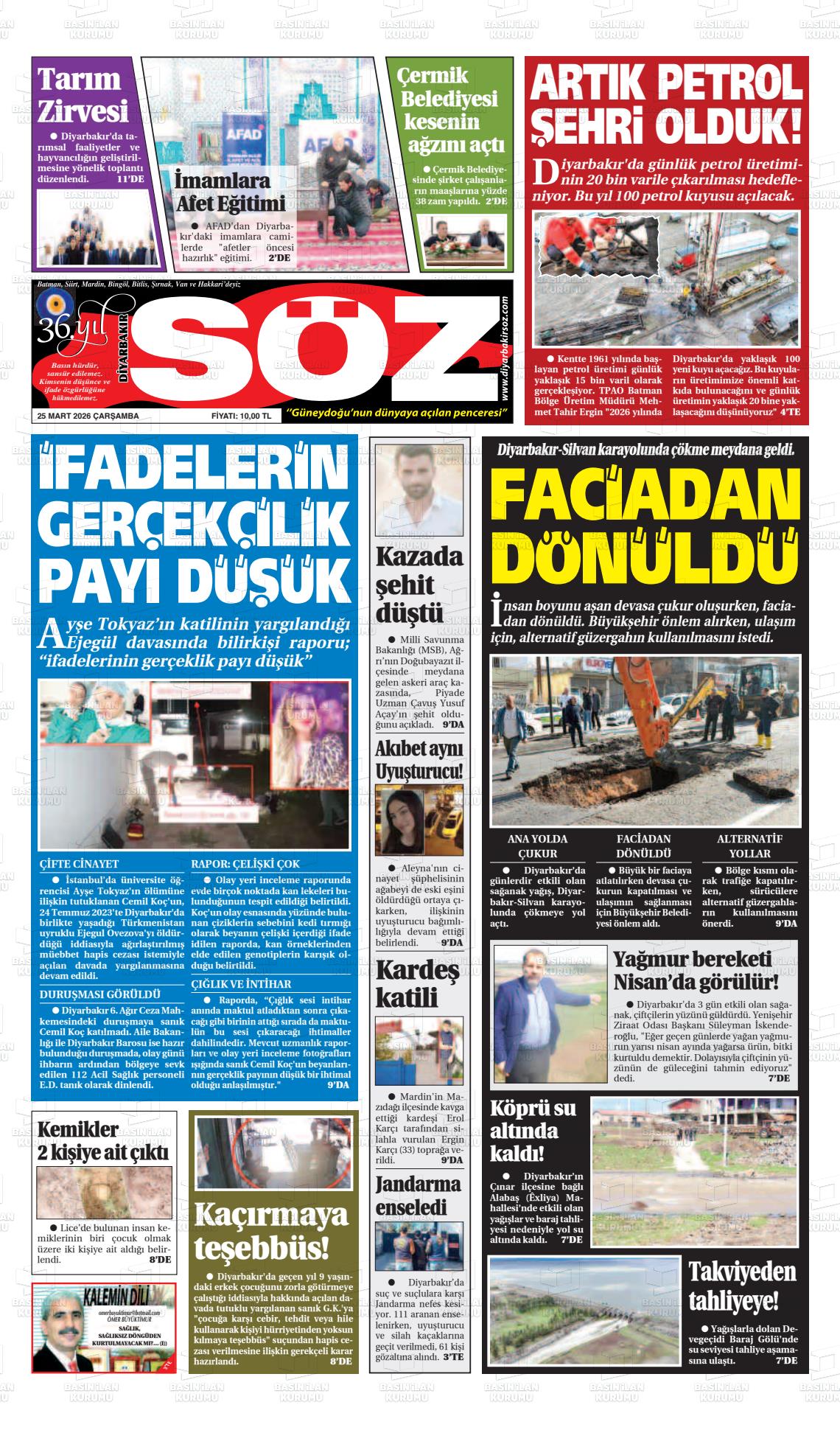 Diyarbakir Soz 25.03.2026