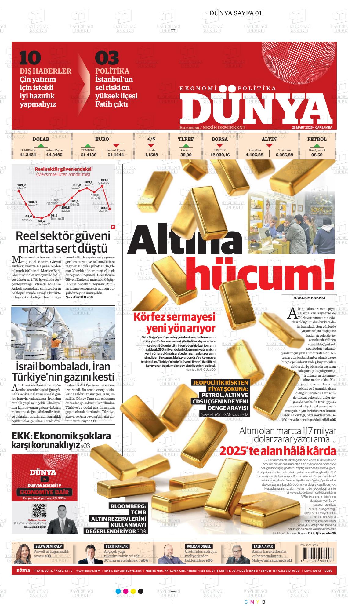 Dünya Gazetesi 25.03.2026
