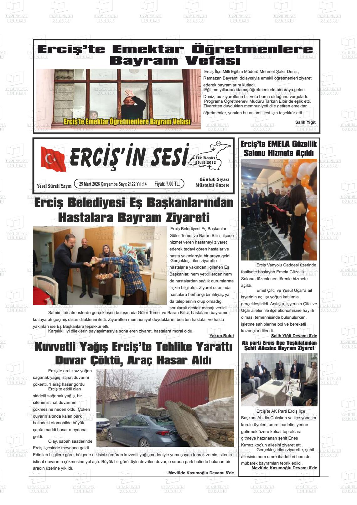 Van Ercisinsesi 25.03.2026