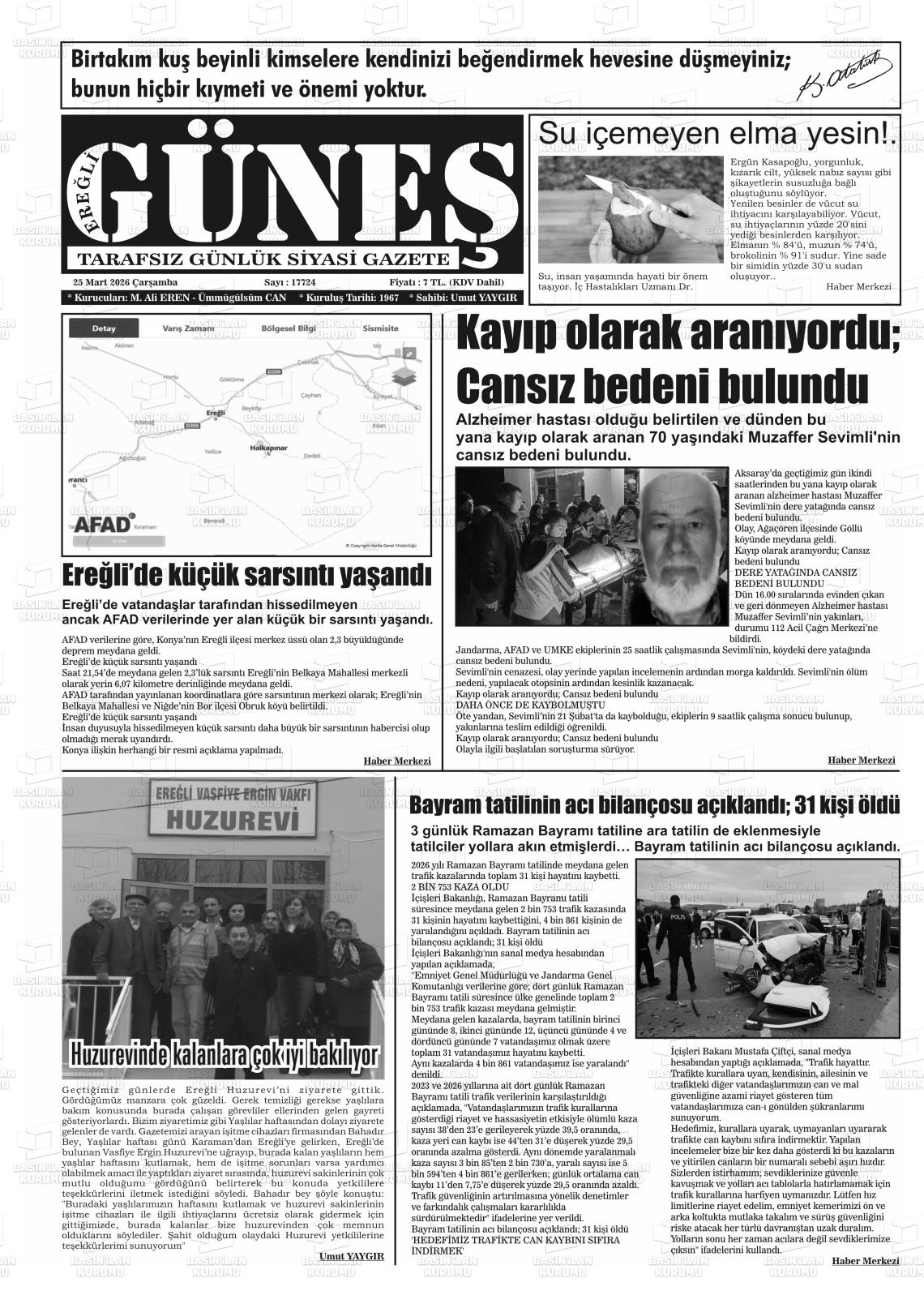 Konya Eregligunes 25.03.2026