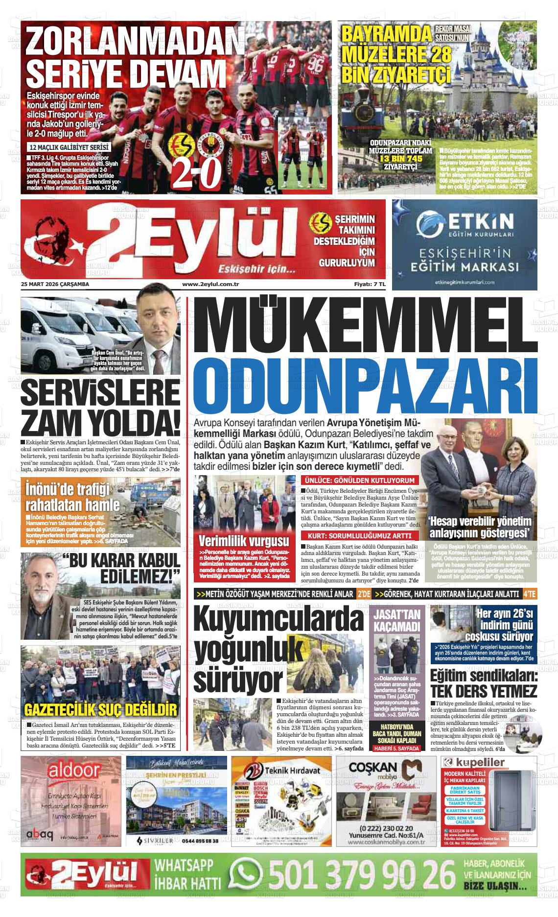 Eskisehir 2 Eylul 25.03.2026