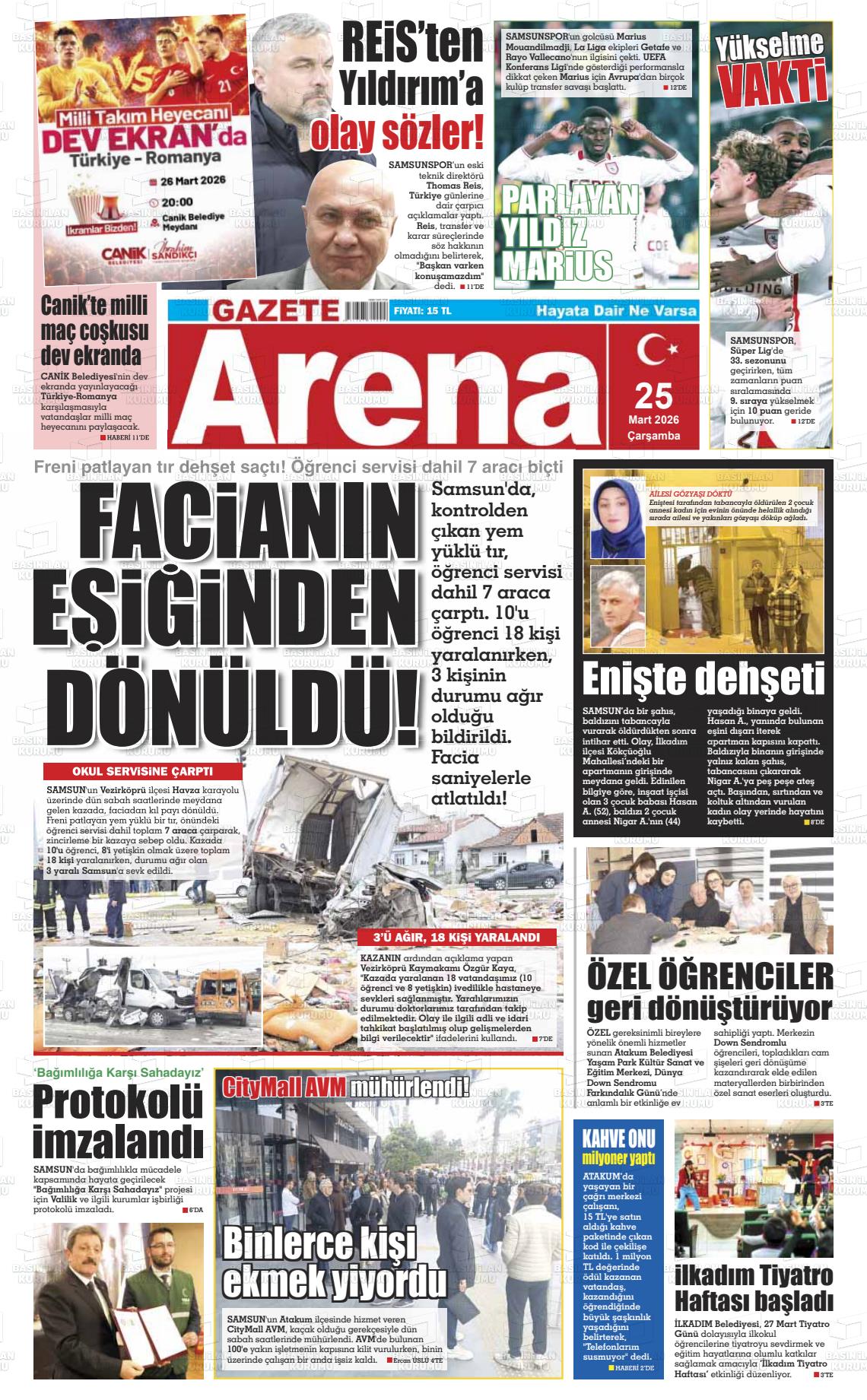 Samsun Gazetearena 25.03.2026