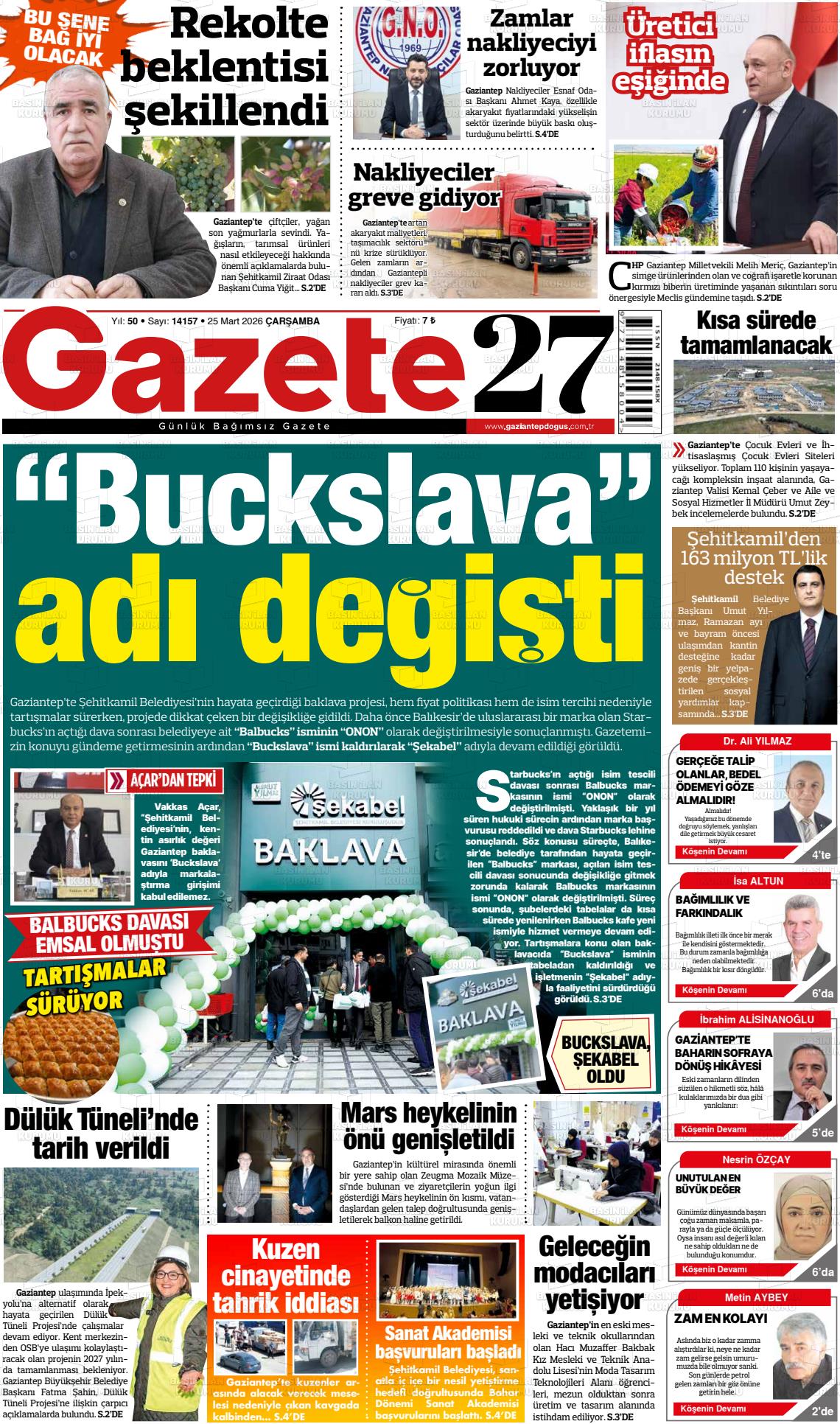 Gaziantep Dogus 25.03.2026