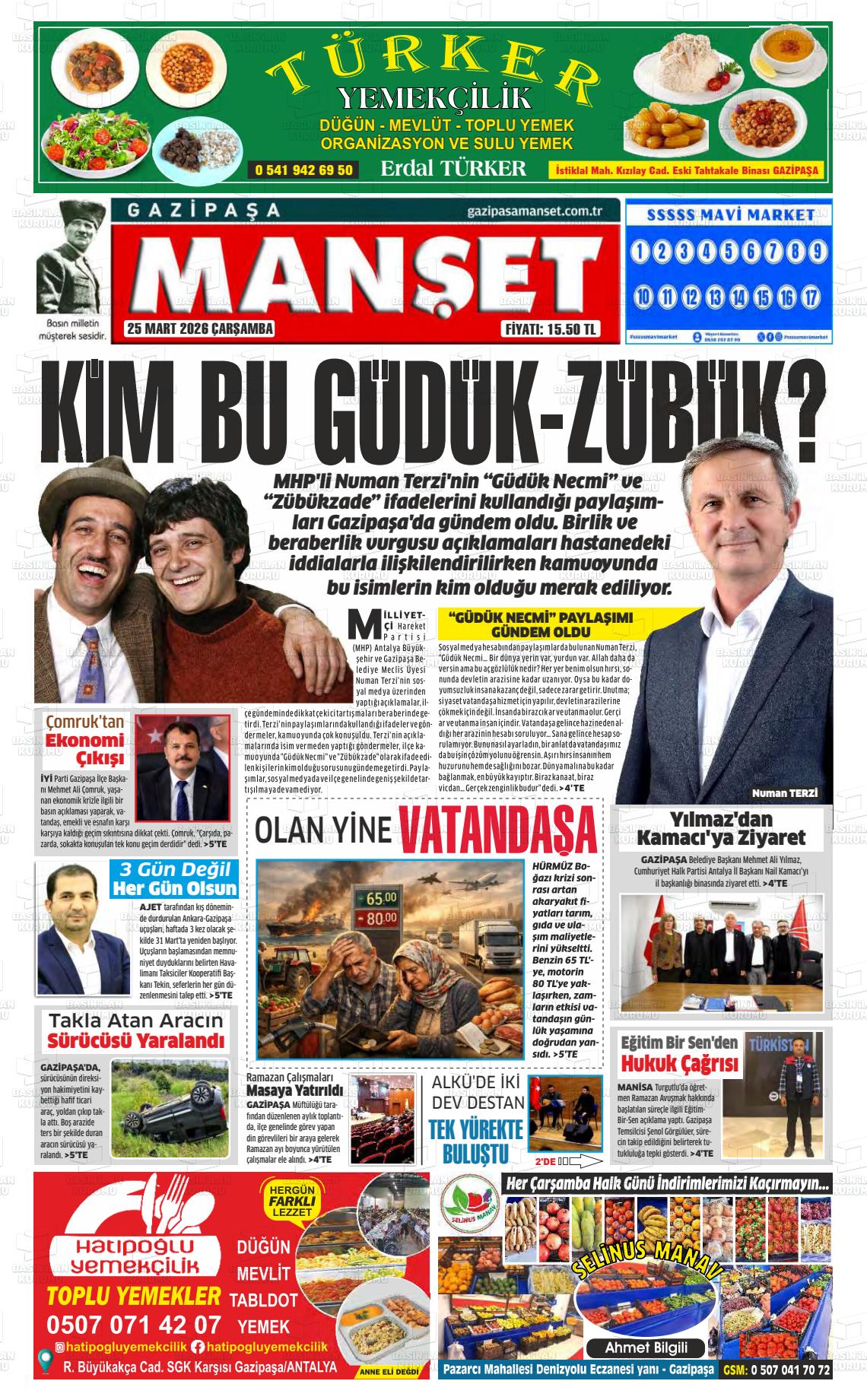 Antalya Gazipasamanset 25.03.2026