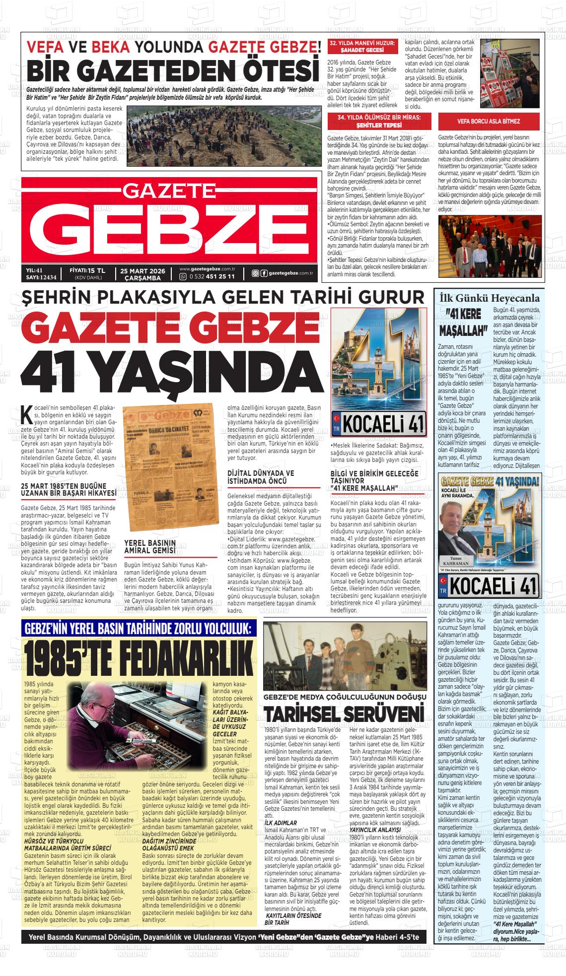 Kocaeli Gebze 25.03.2026