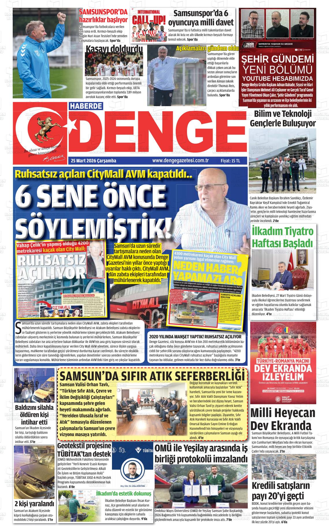 Samsun Haberdedenge 25.03.2026