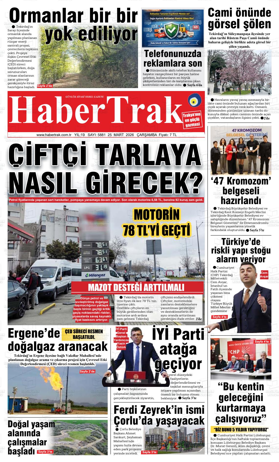 Tekirdag Habertrak 25.03.2026