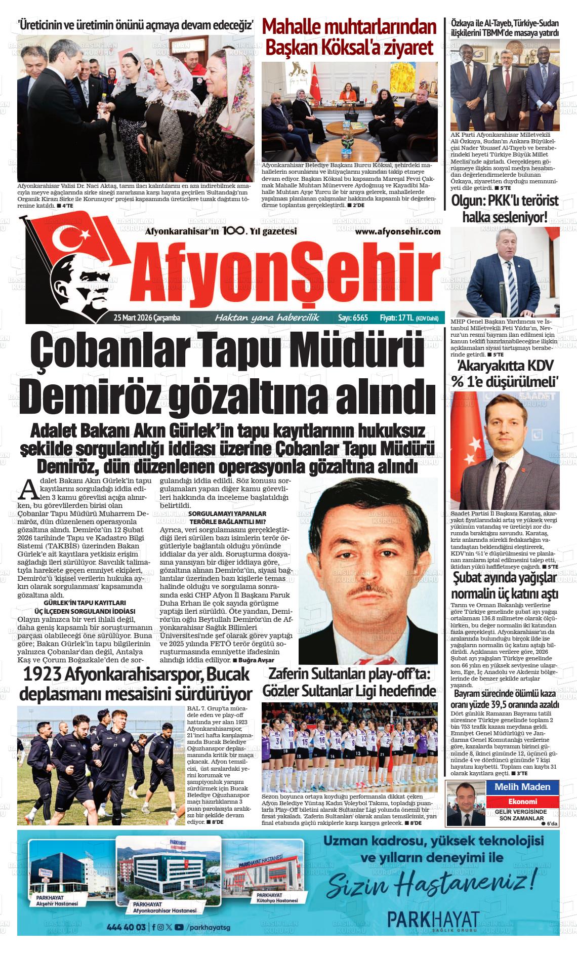 Afyonkarahisar Hisar 25.03.2026
