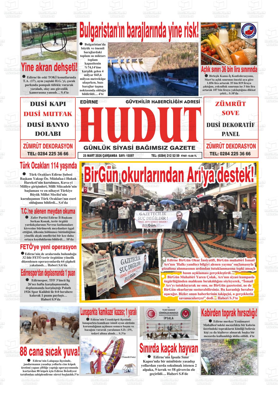 Edirne Hudut 25.03.2026