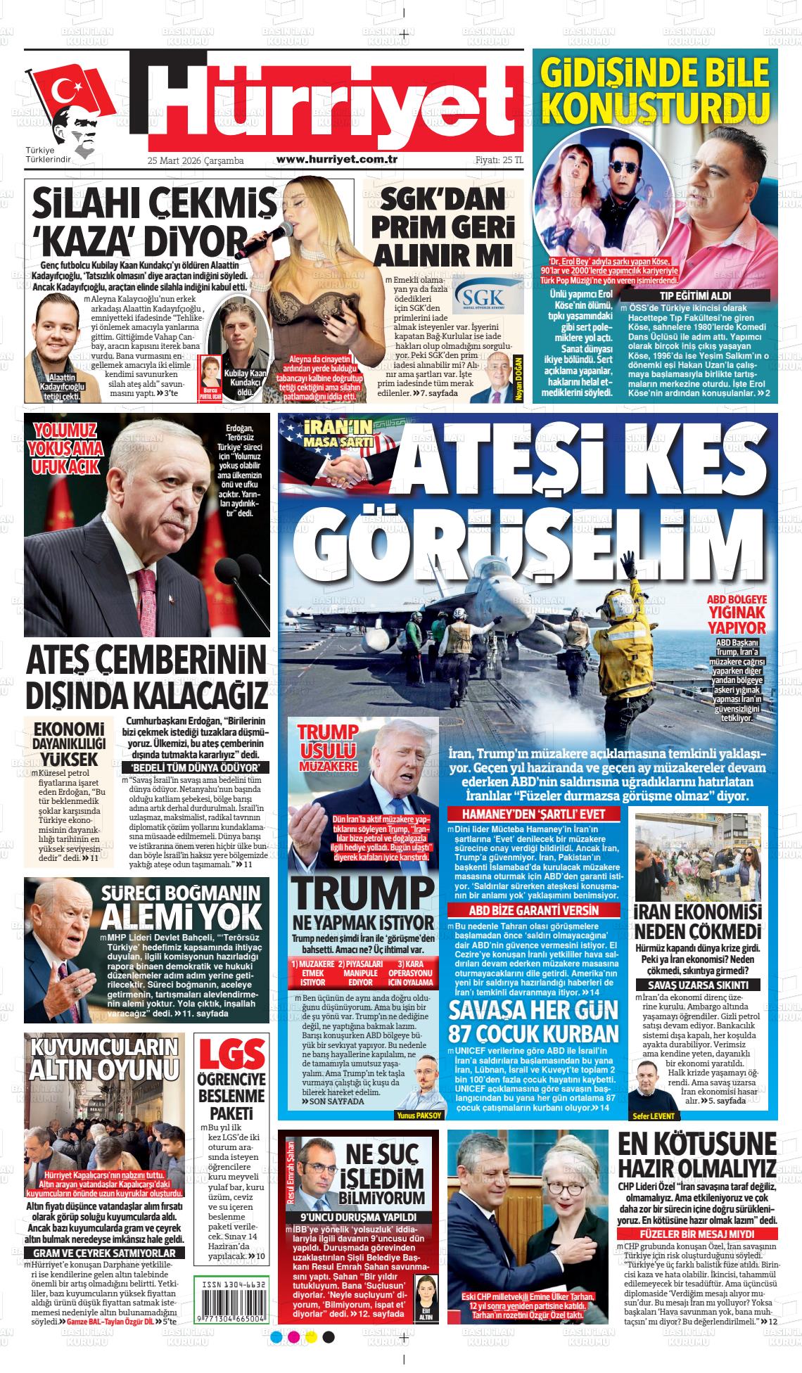 Hürriyet Gazetesi 25.03.2026
